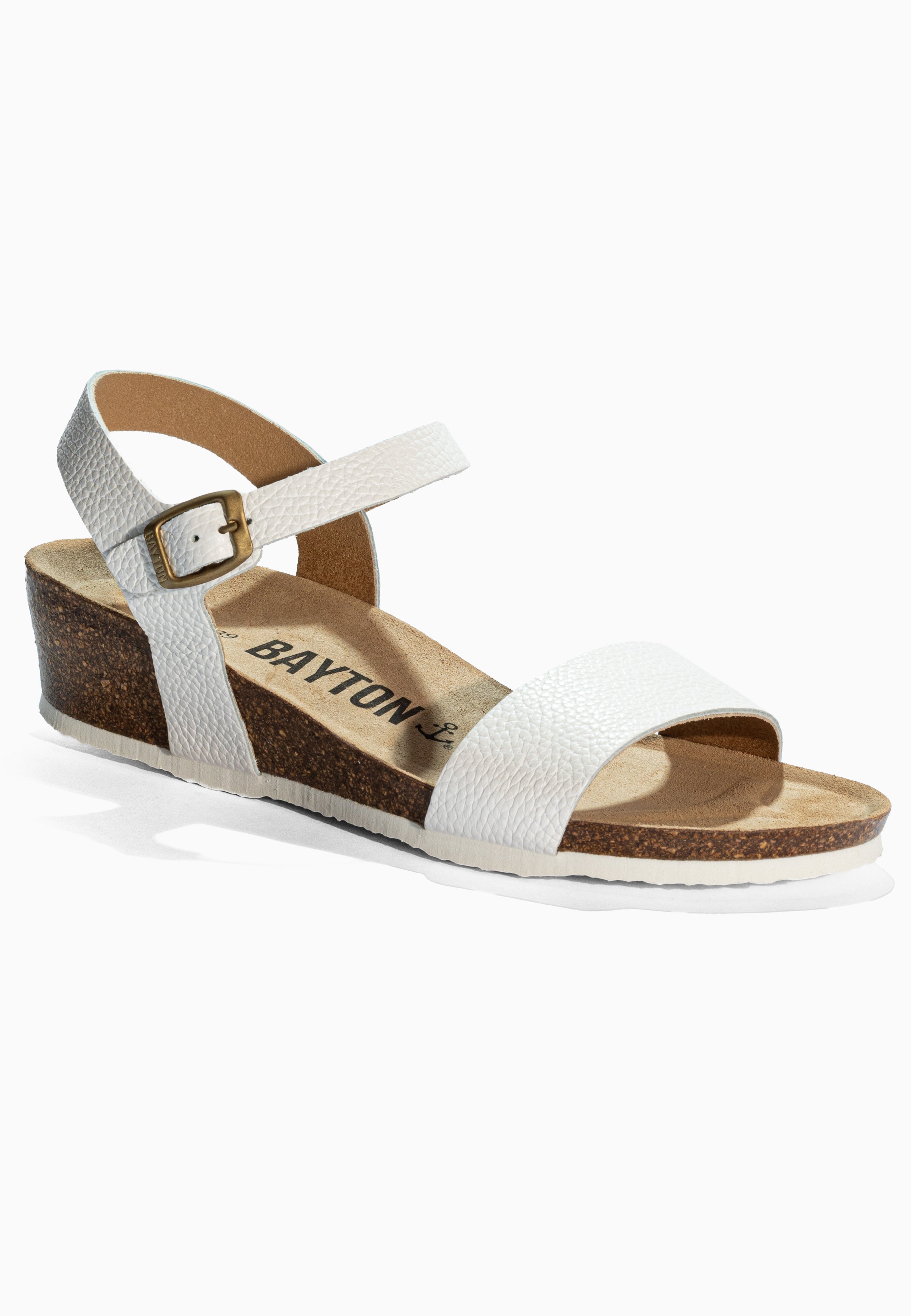 Wodonga White Leather Sandals