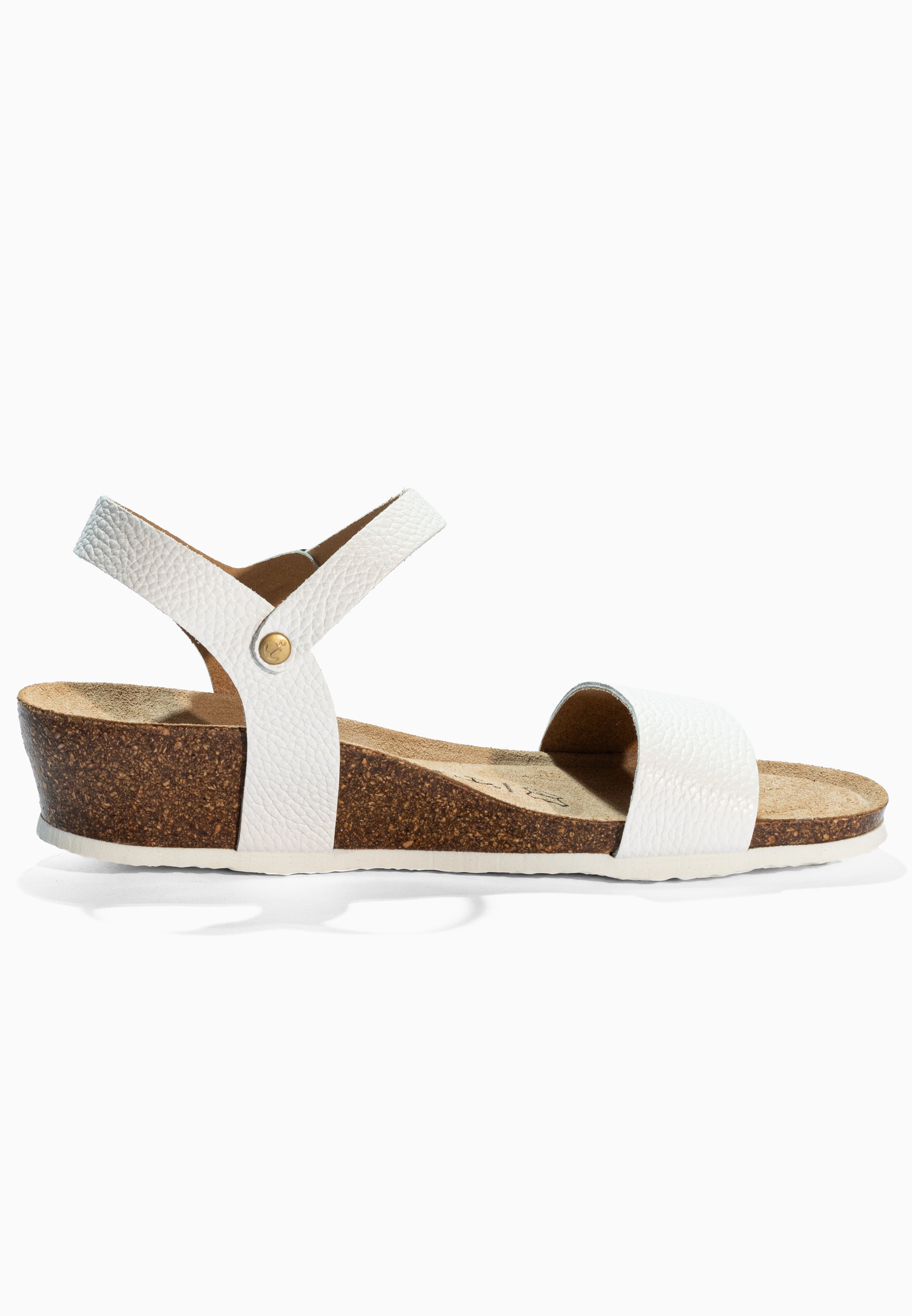 Wodonga White Leather Sandals