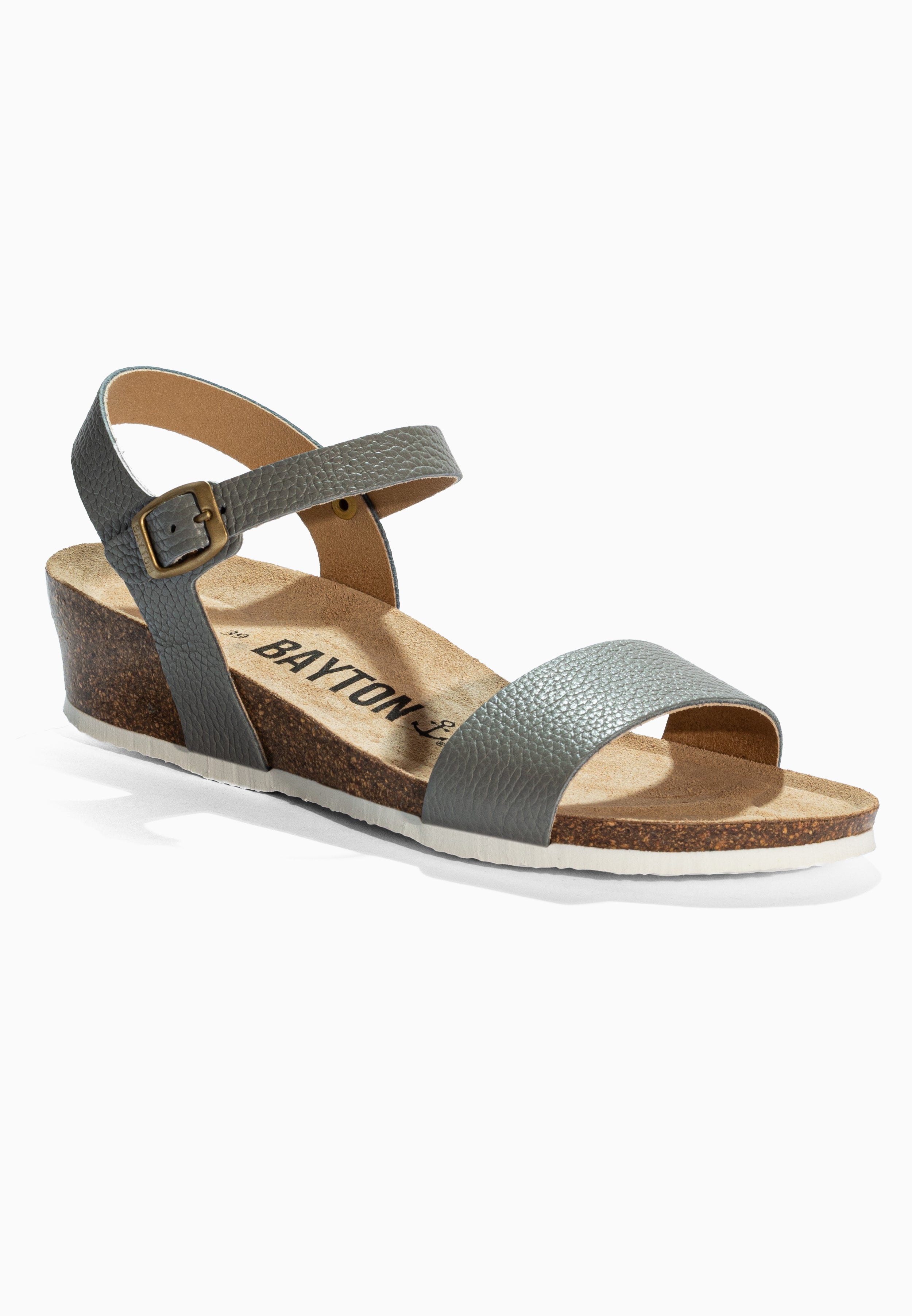 Wodonga Grey Leather Sandals