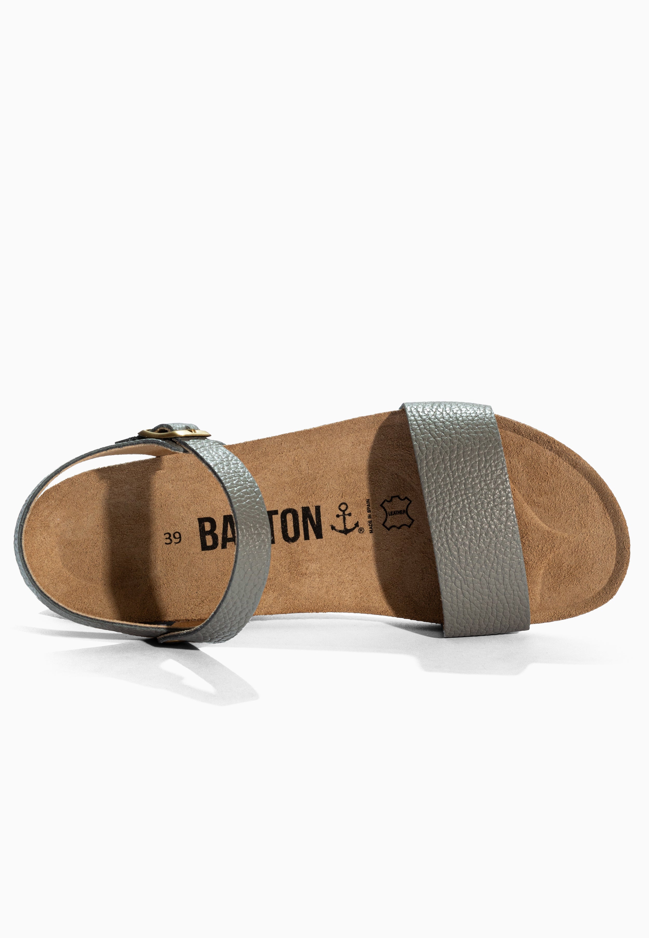 Wodonga Grey Leather Sandals