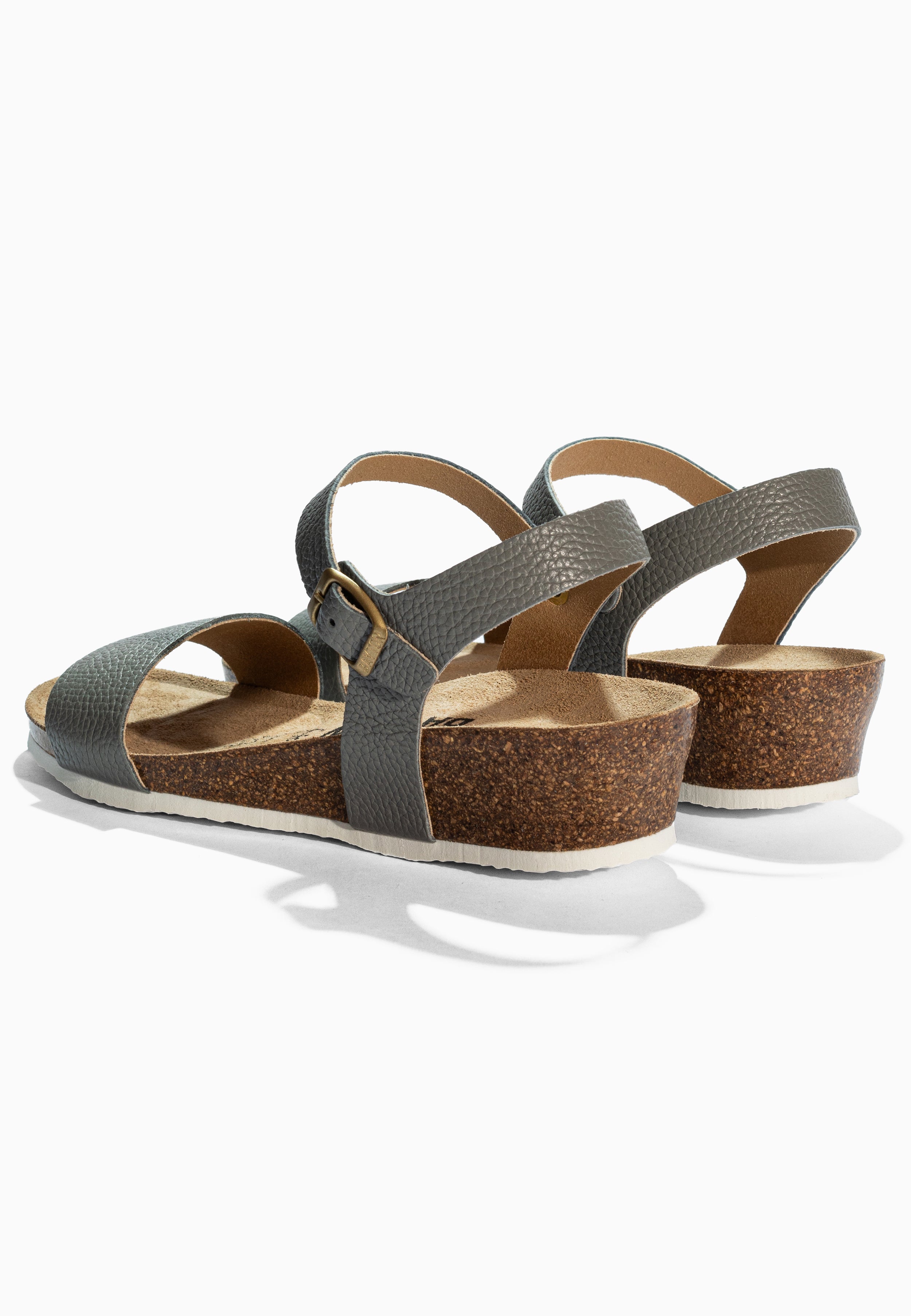 Wodonga Grey Leather Sandals