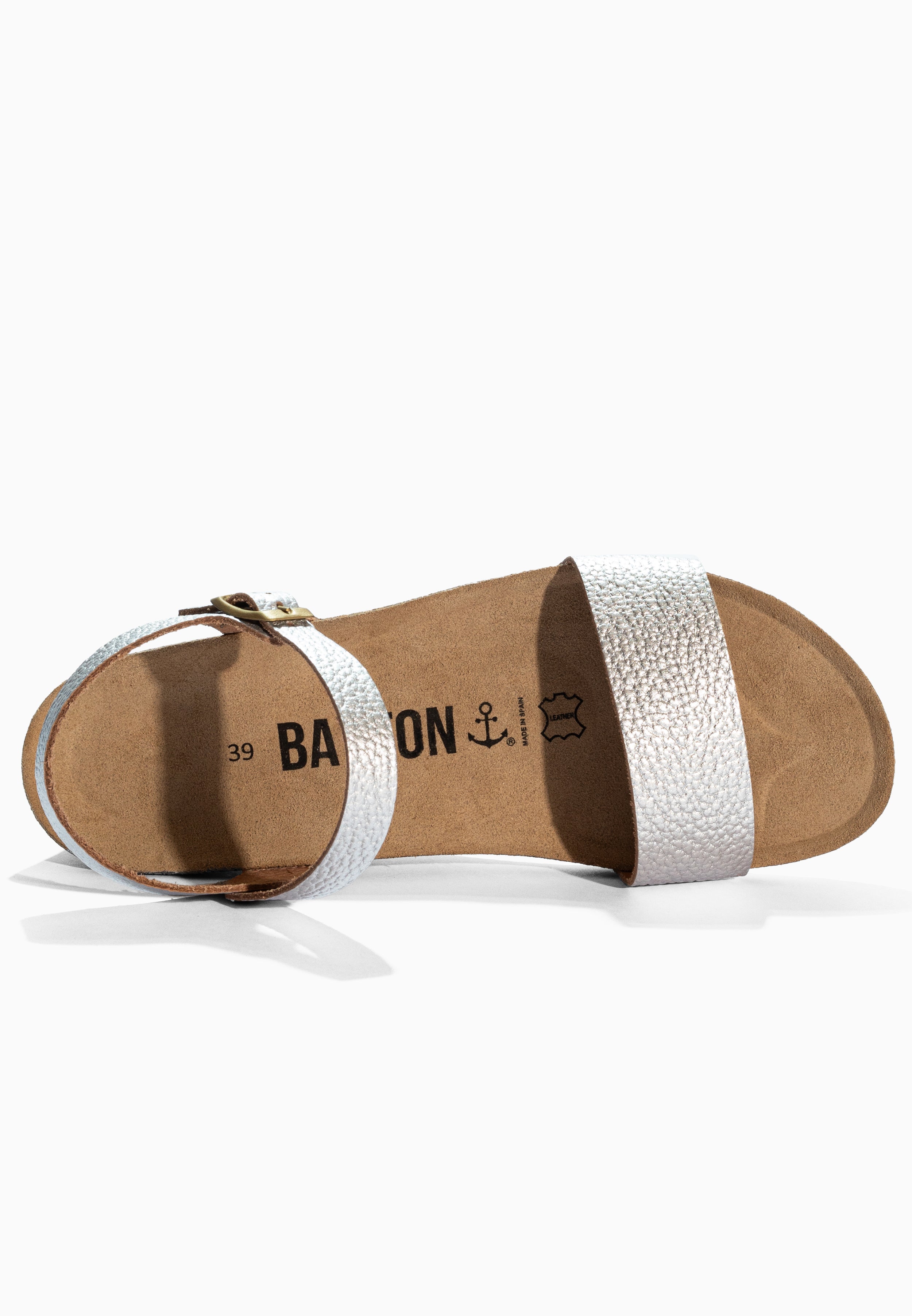 Wodonga Silver Leather Sandals