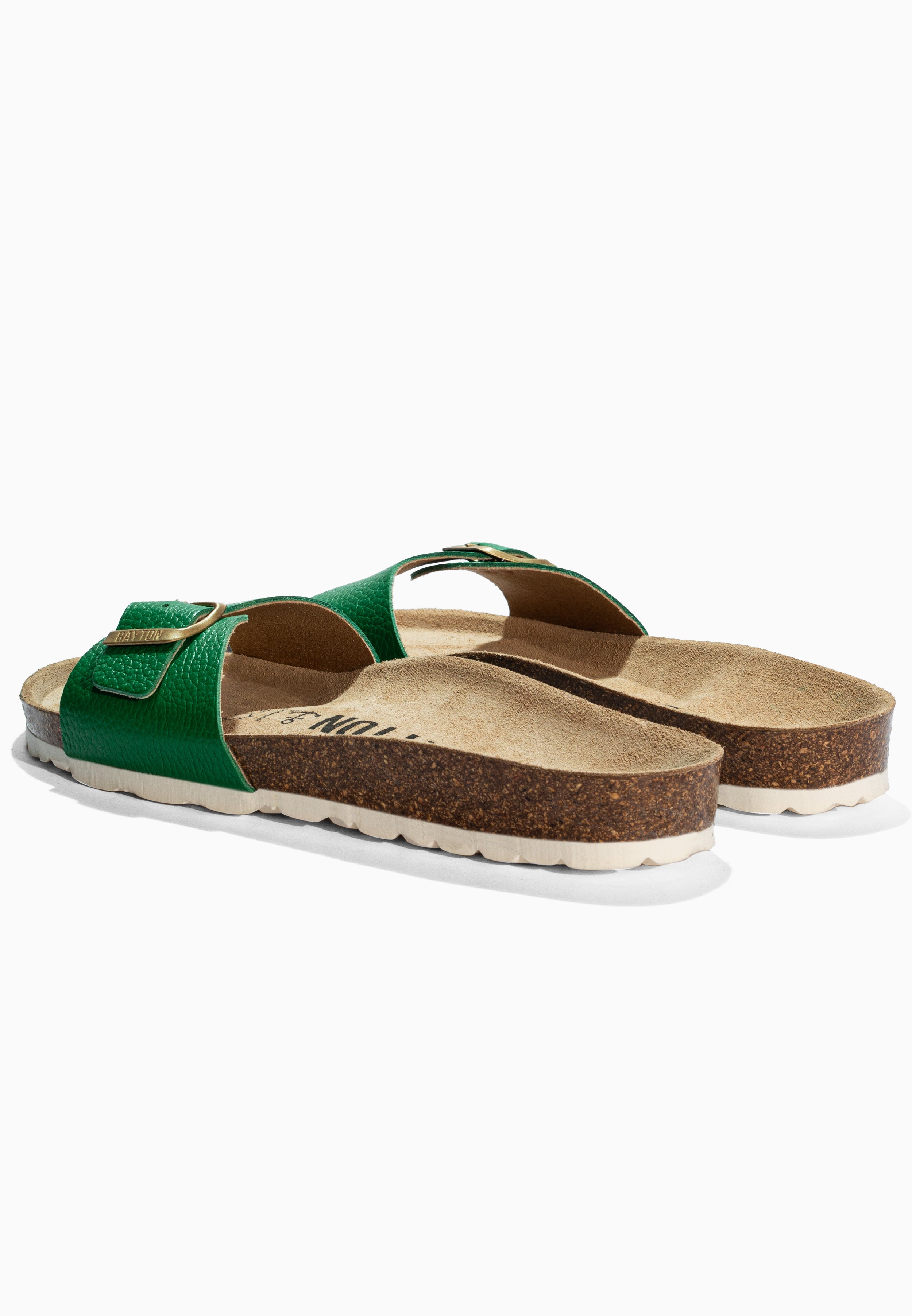 Zephyr Green Leather Sandals