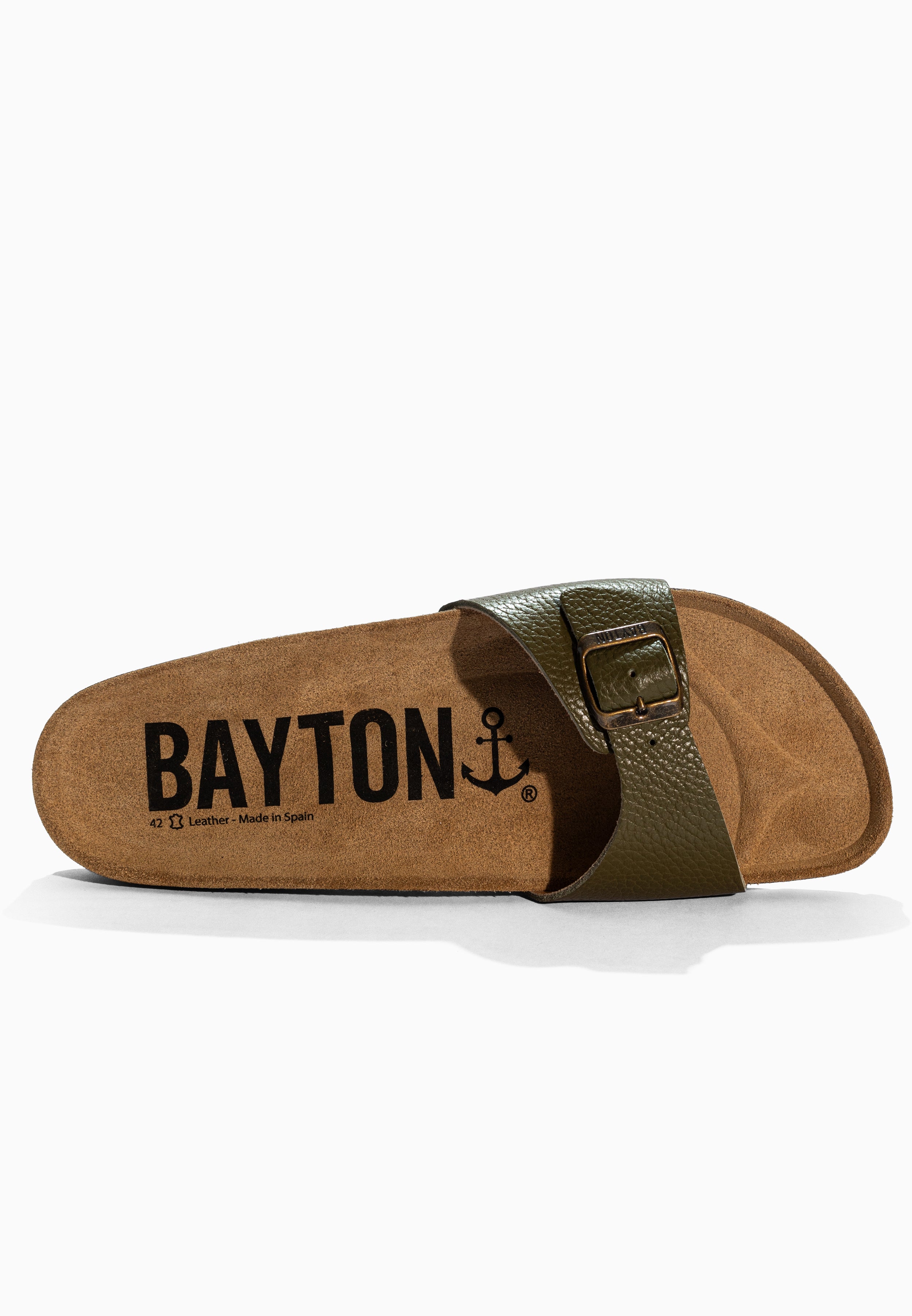 Zephyr Khaki Leather Sandals