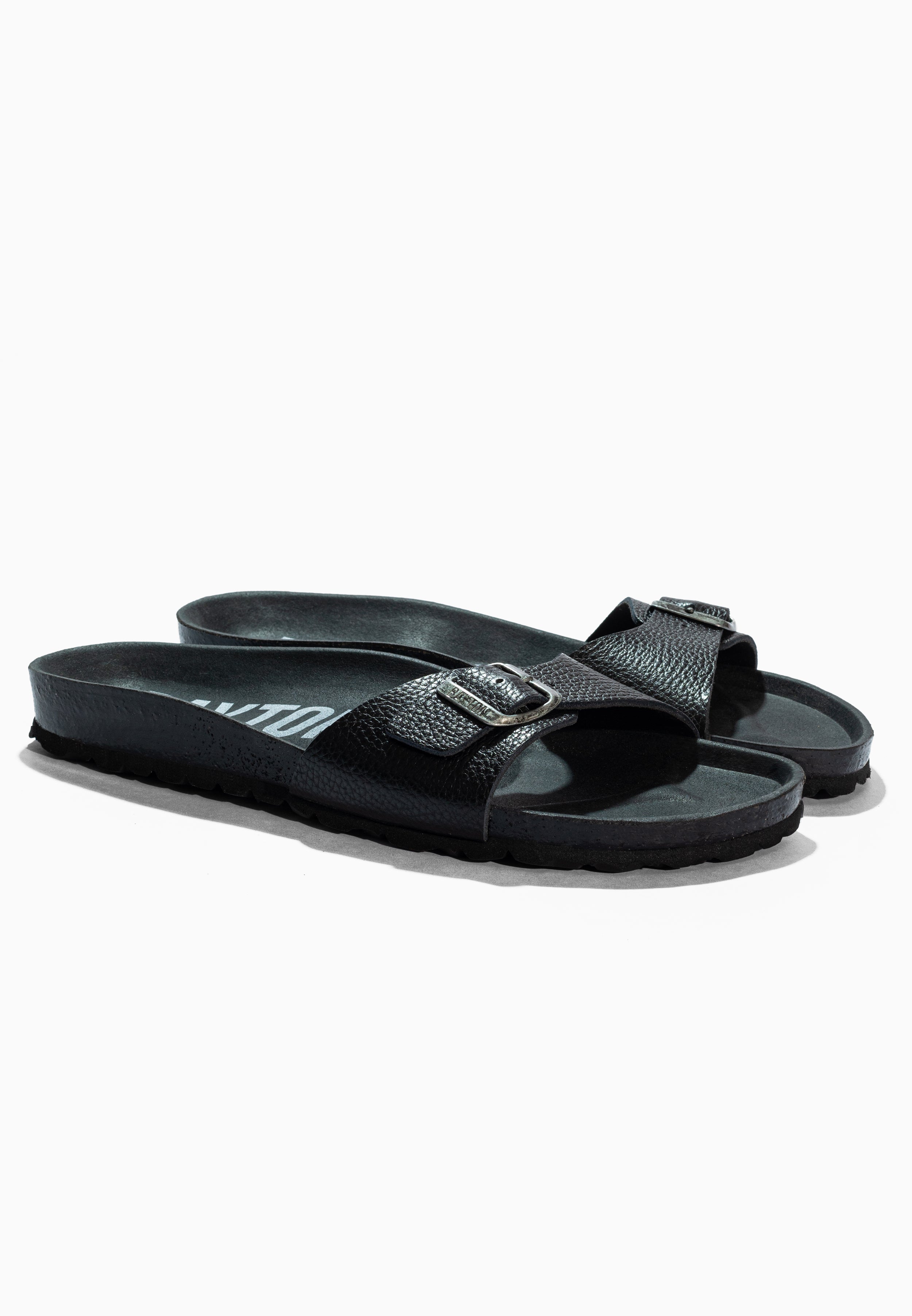 Zephyr Black Leather Sandals