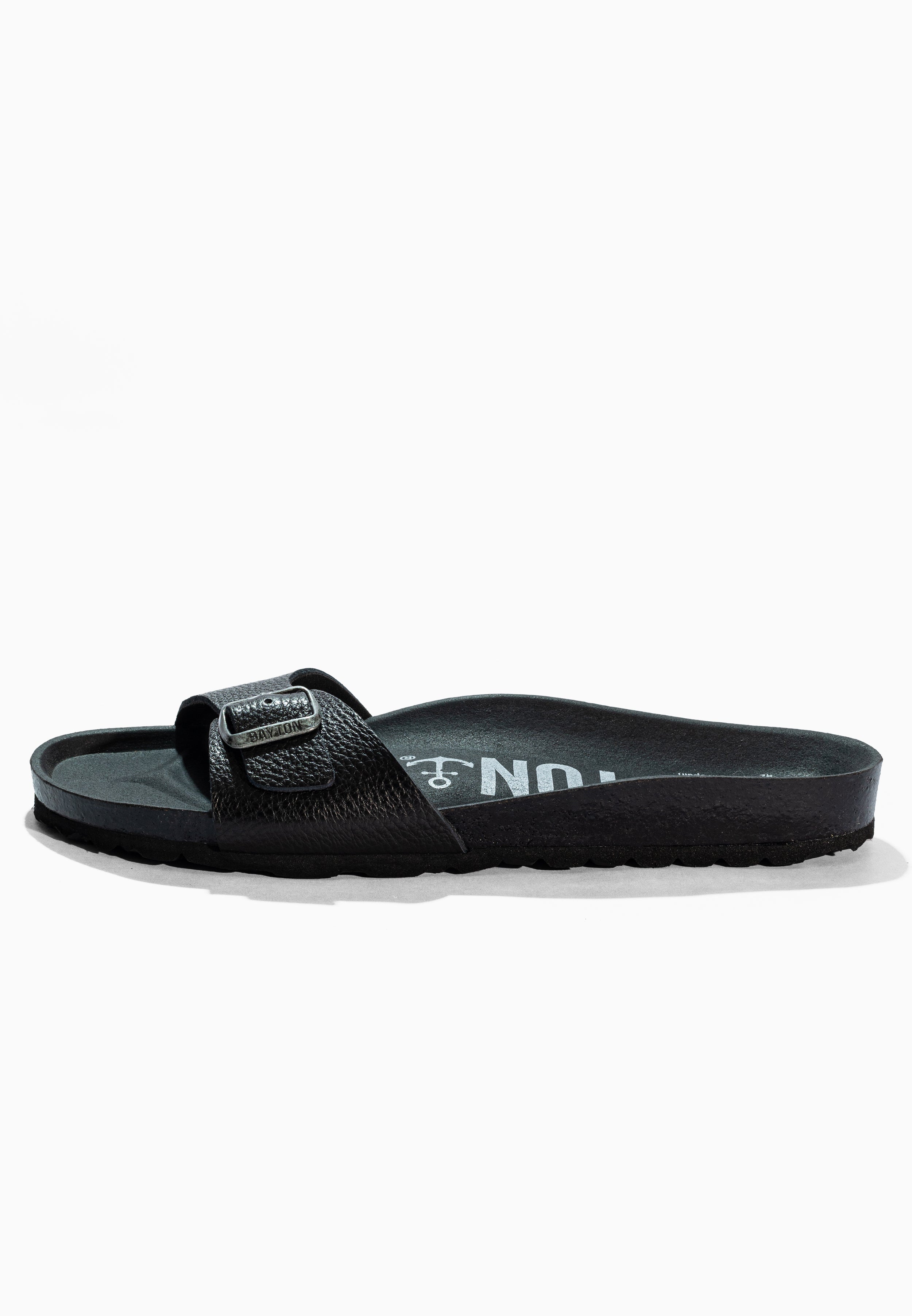 Zephyr Black Leather Sandals