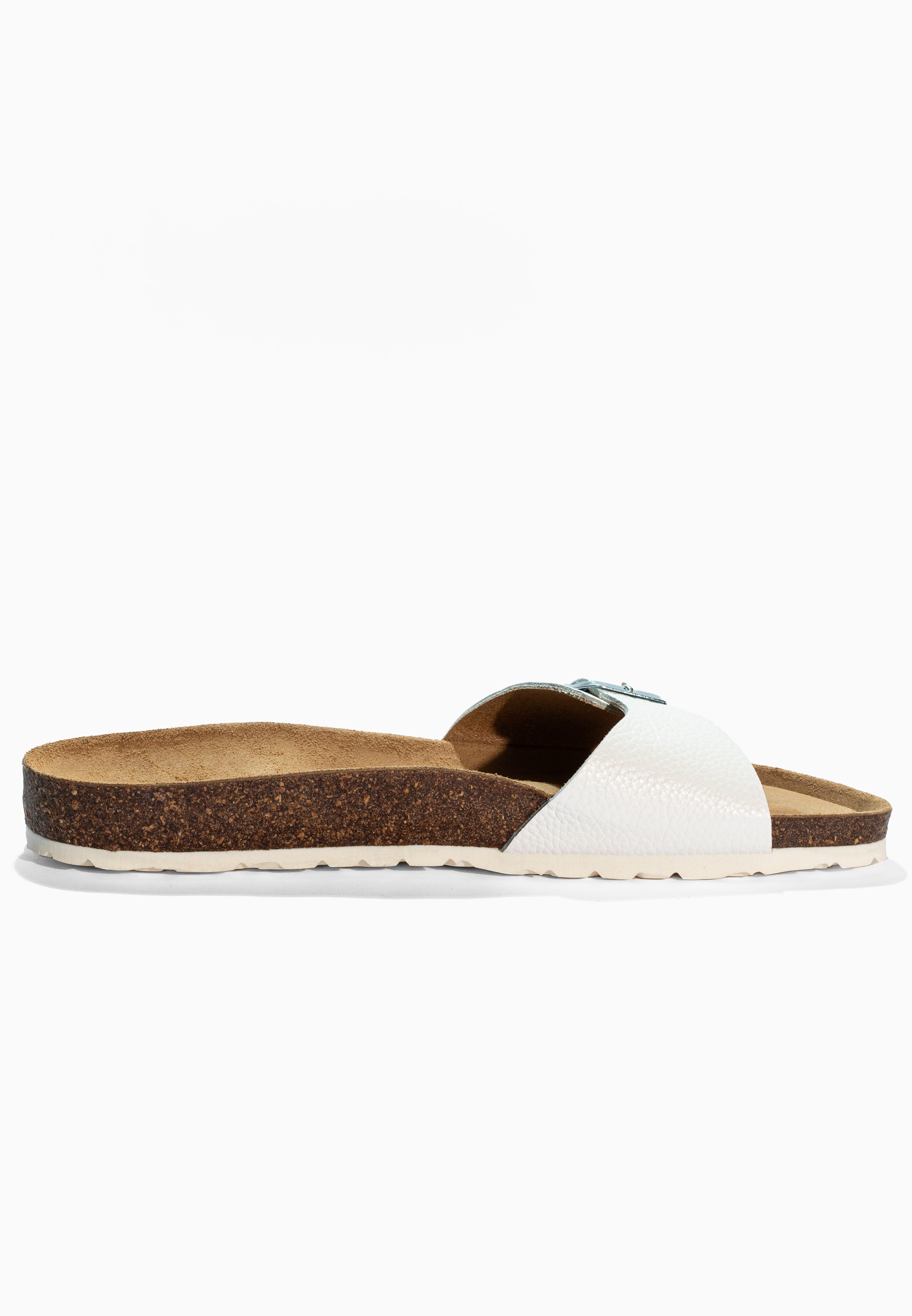 Zephyr White Leather Sandals