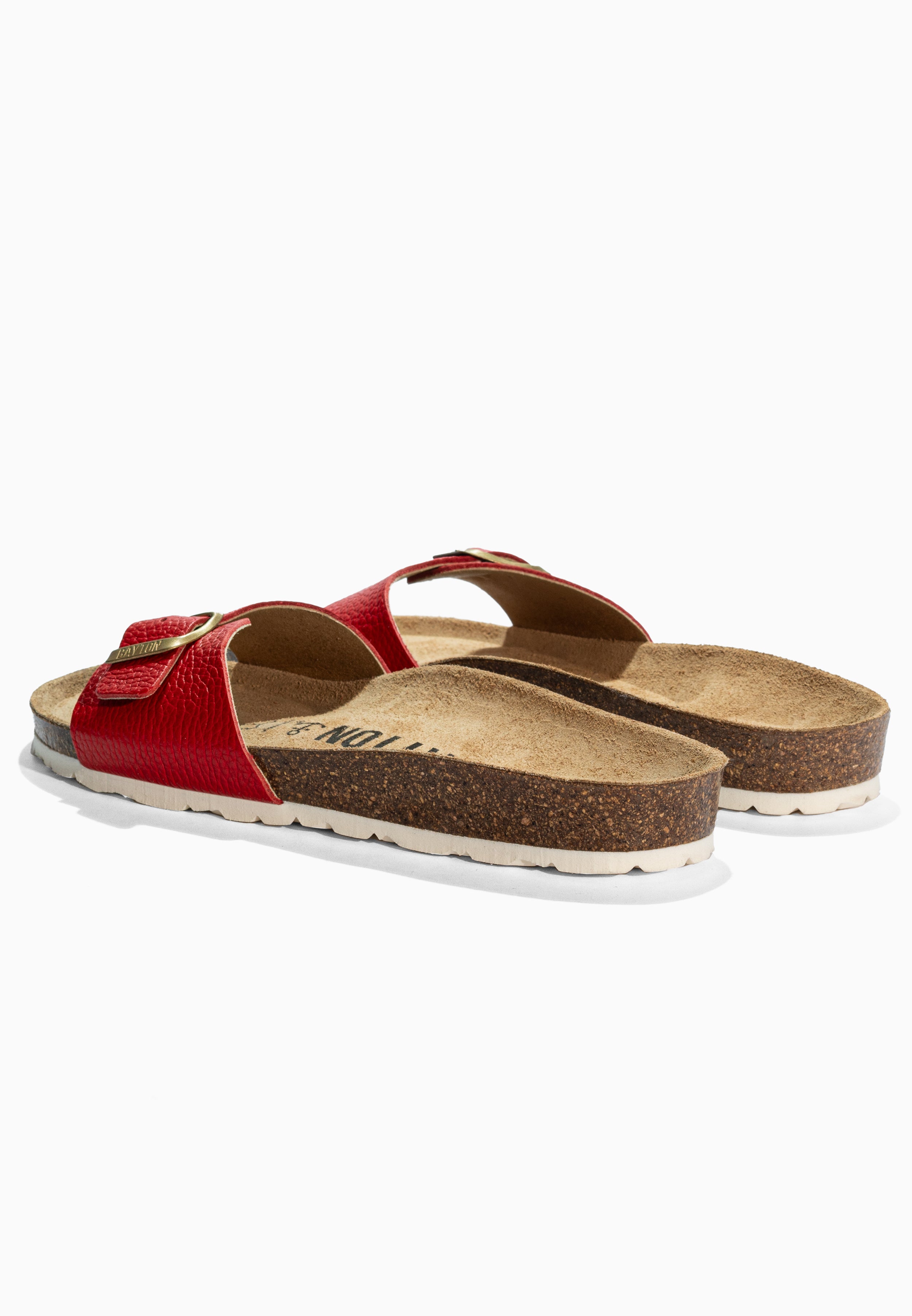 Zephyr Red Leather Sandals