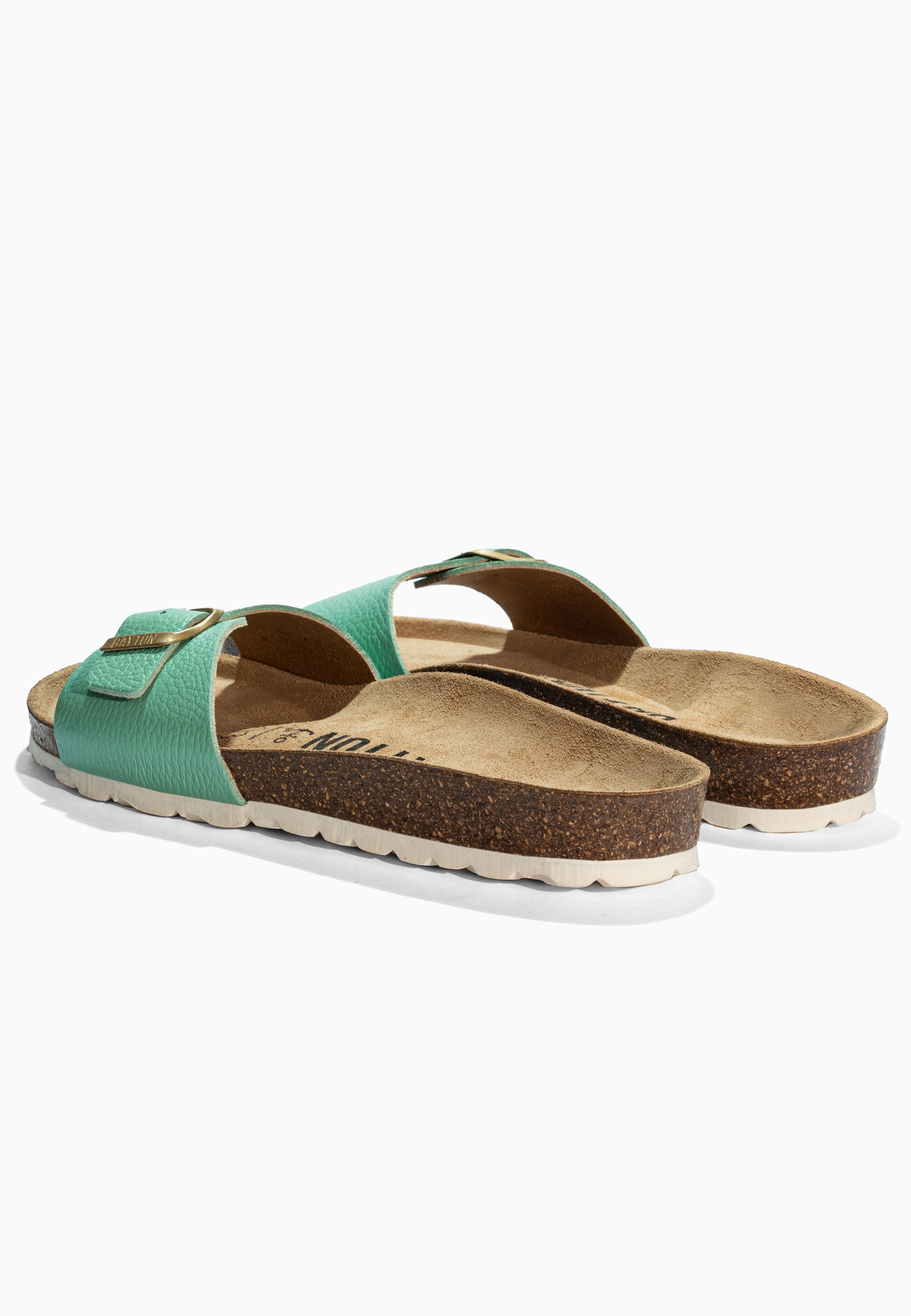 Zephyr Mint Leather Sandals