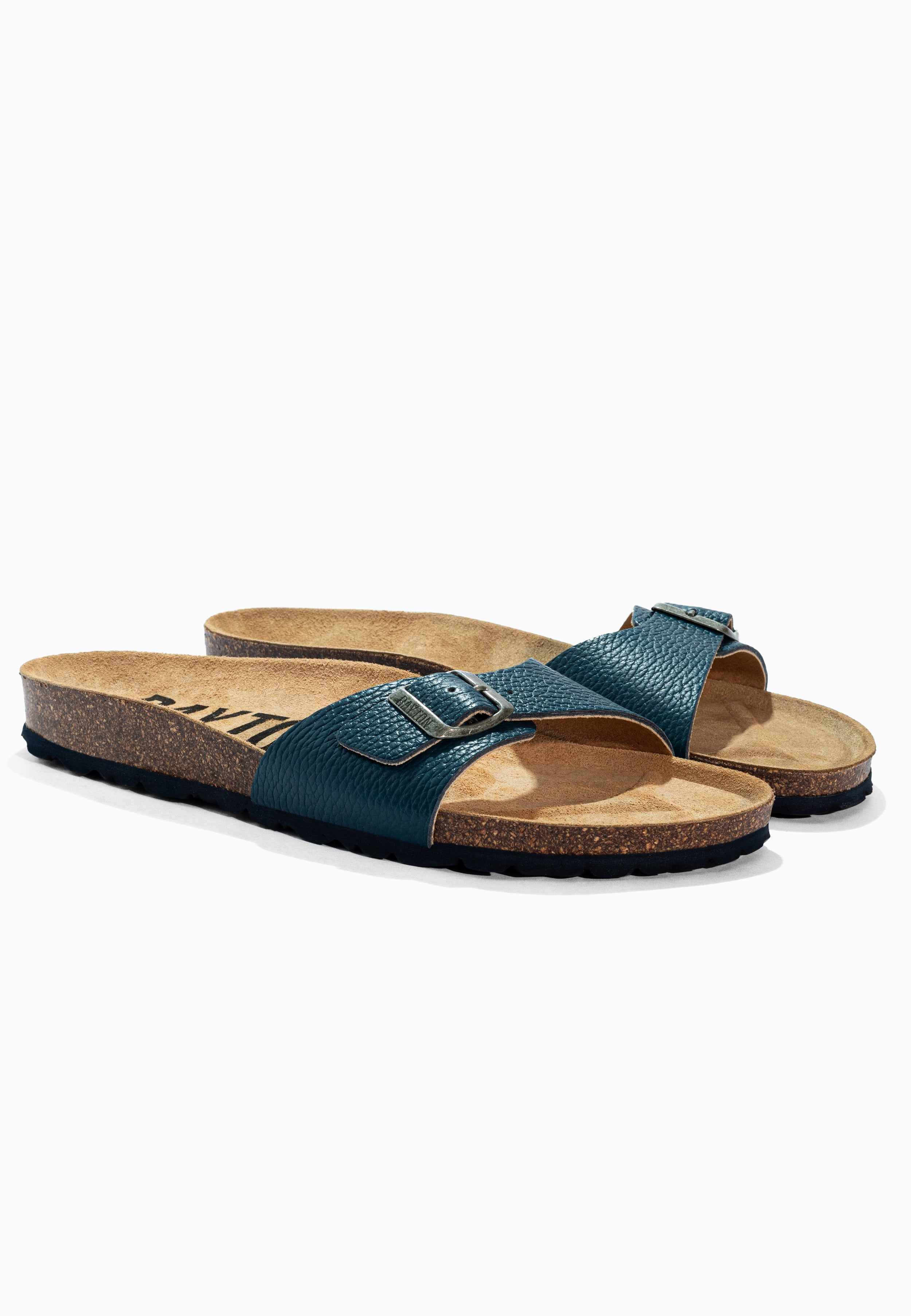 Zephyr Blue Leather Sandals