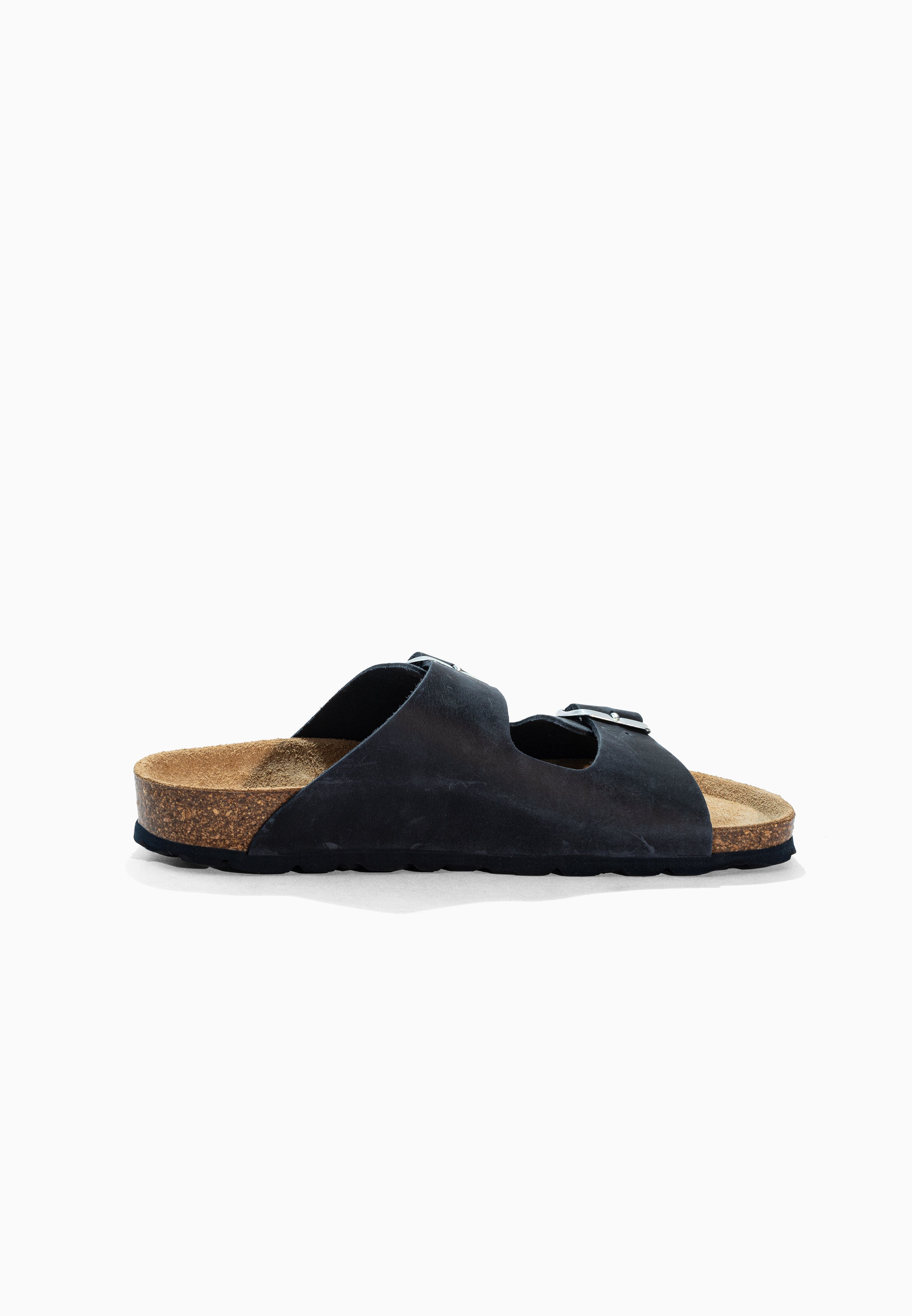 Atlas Navy Blue Leather Sandals