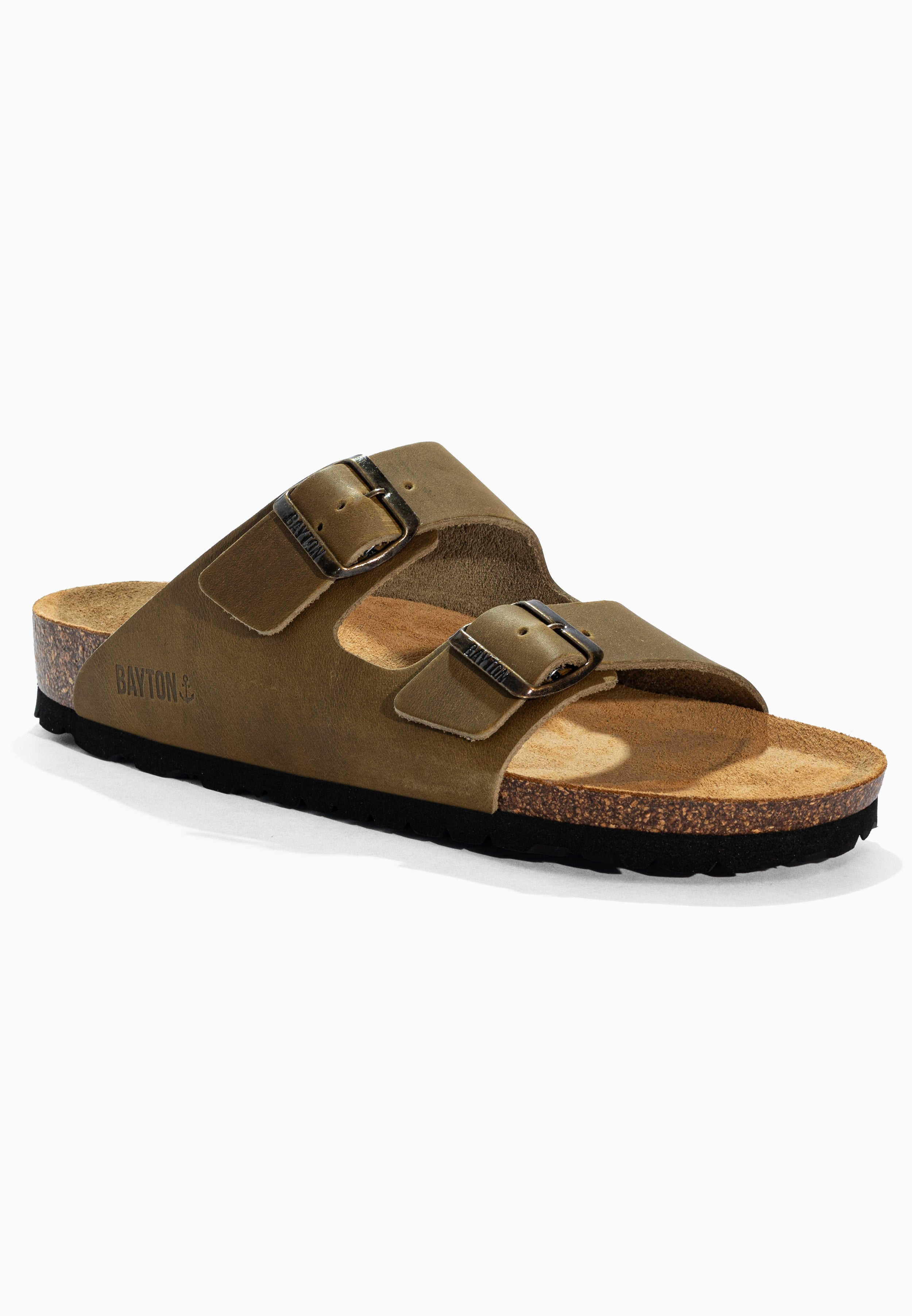 Sandales Atlas Kaki en Cuir