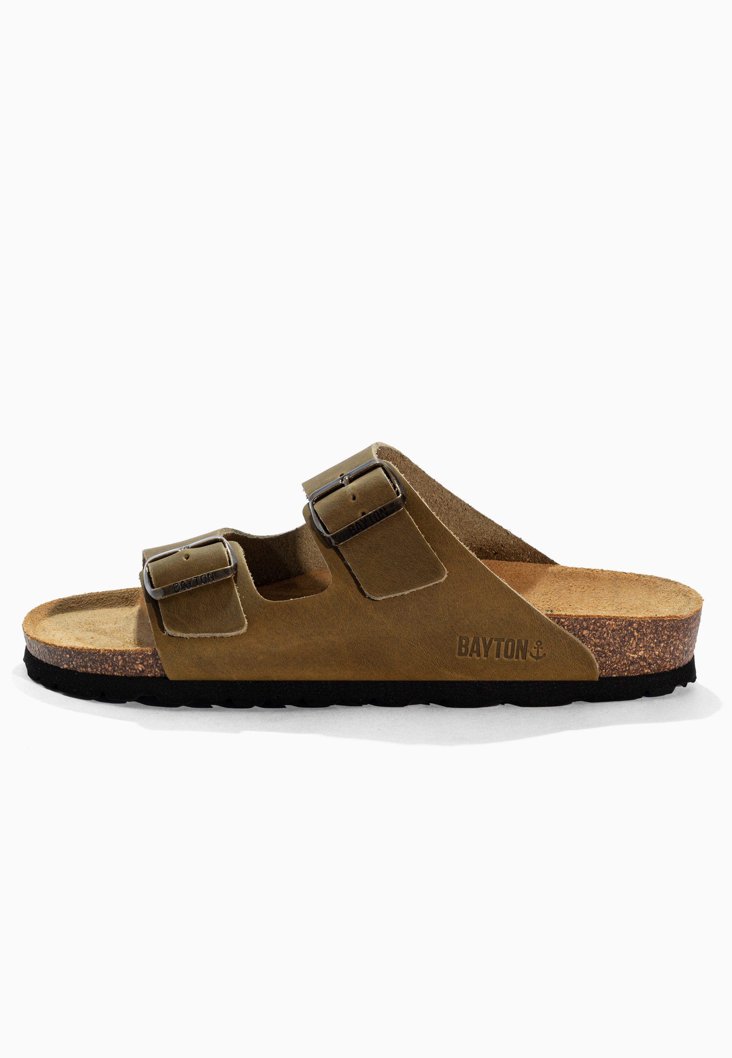 Atlas Khaki Leather Sandals