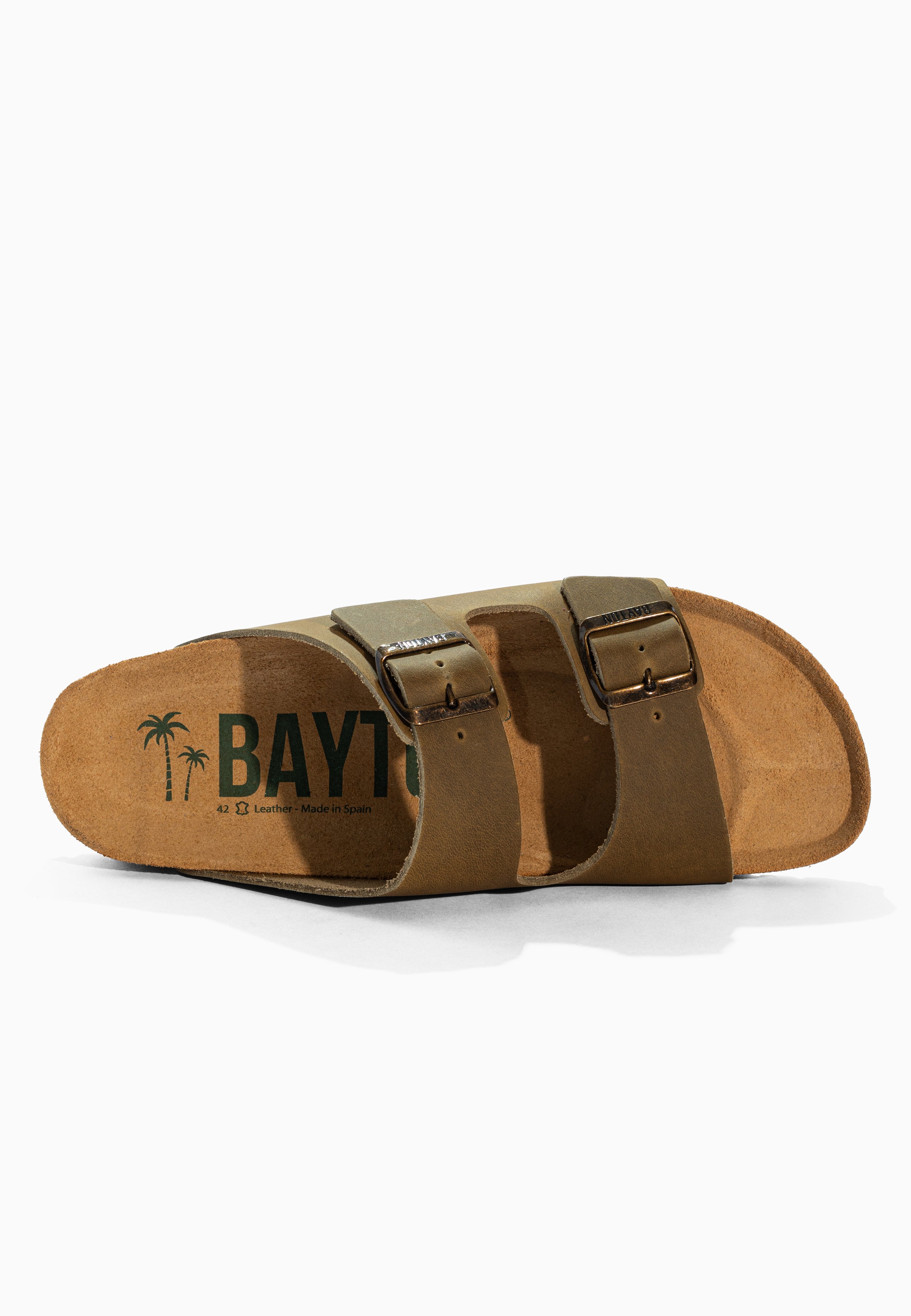 Atlas Khaki Leather Sandals