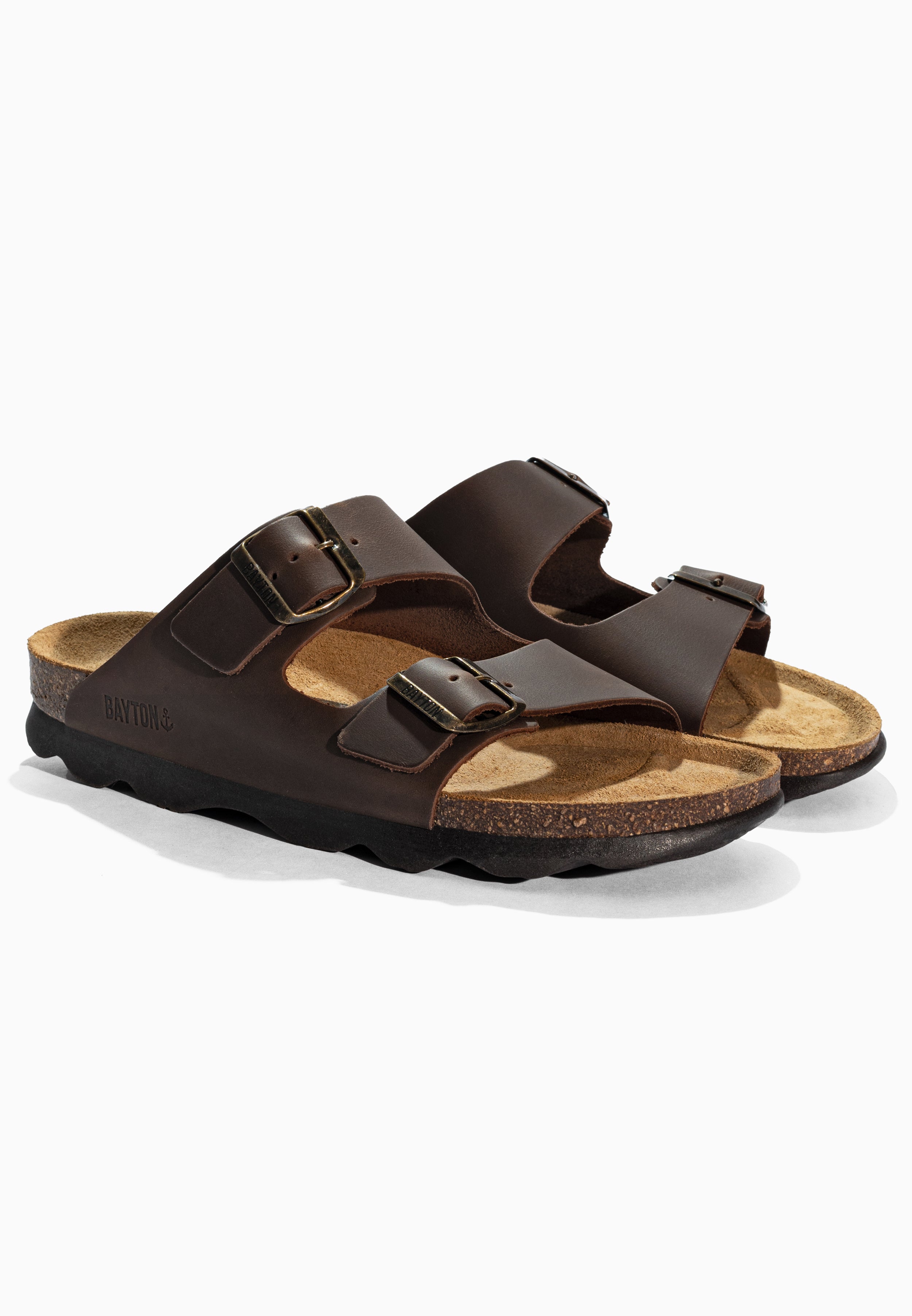 Atlas Brown Leather Sandals