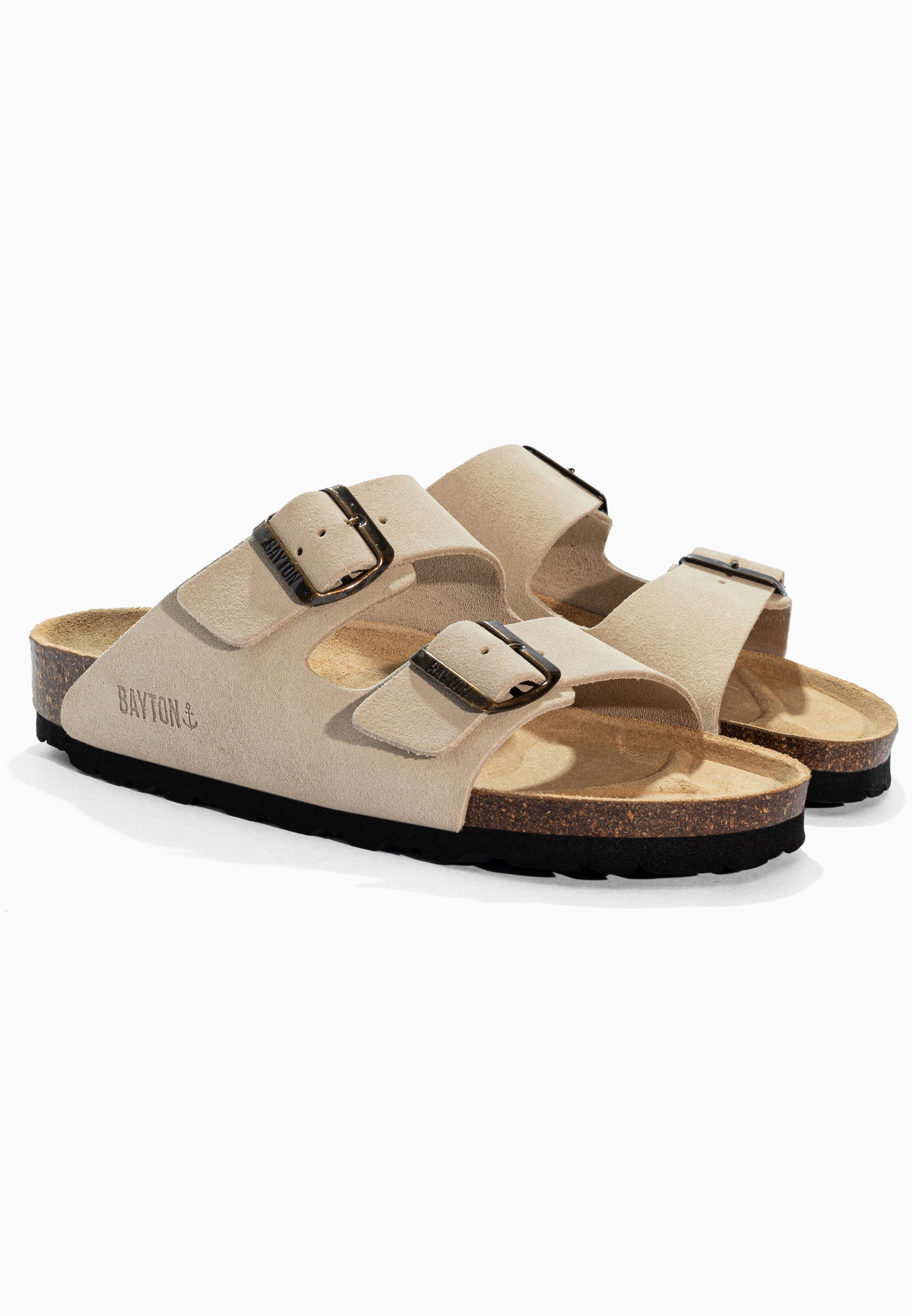 Tracy Beige Suede Leather Sandals