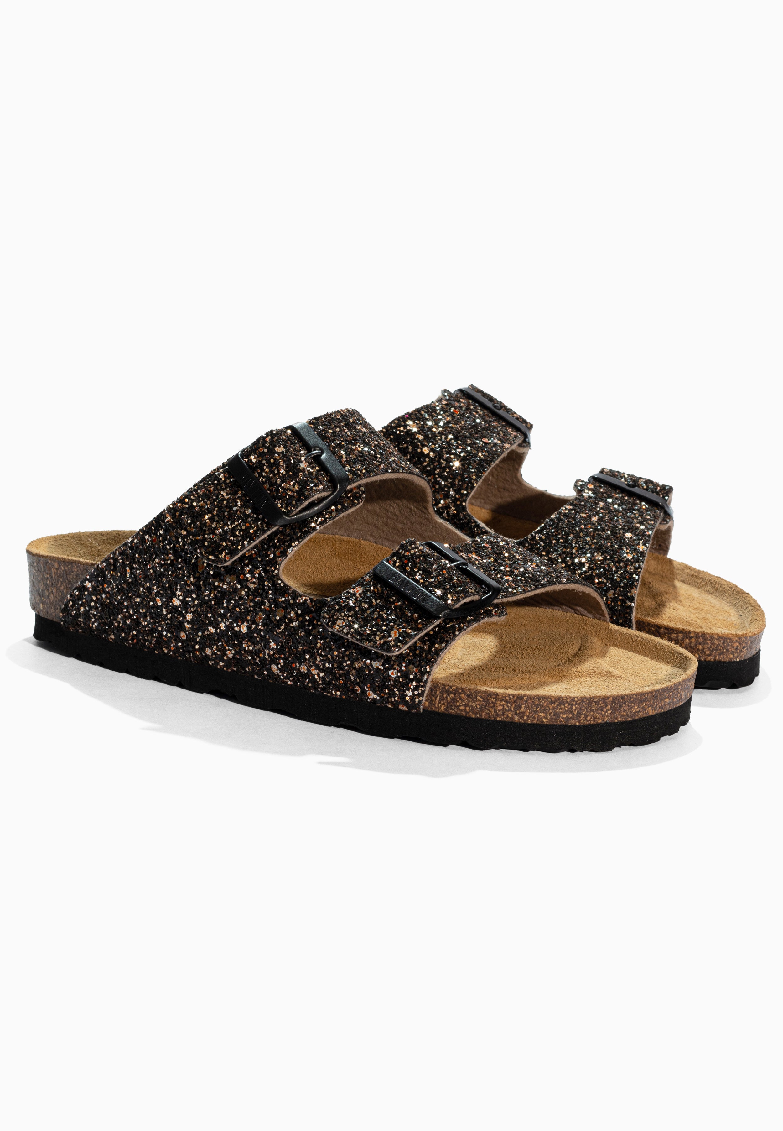 Tracy Bronze Glitter Sandals