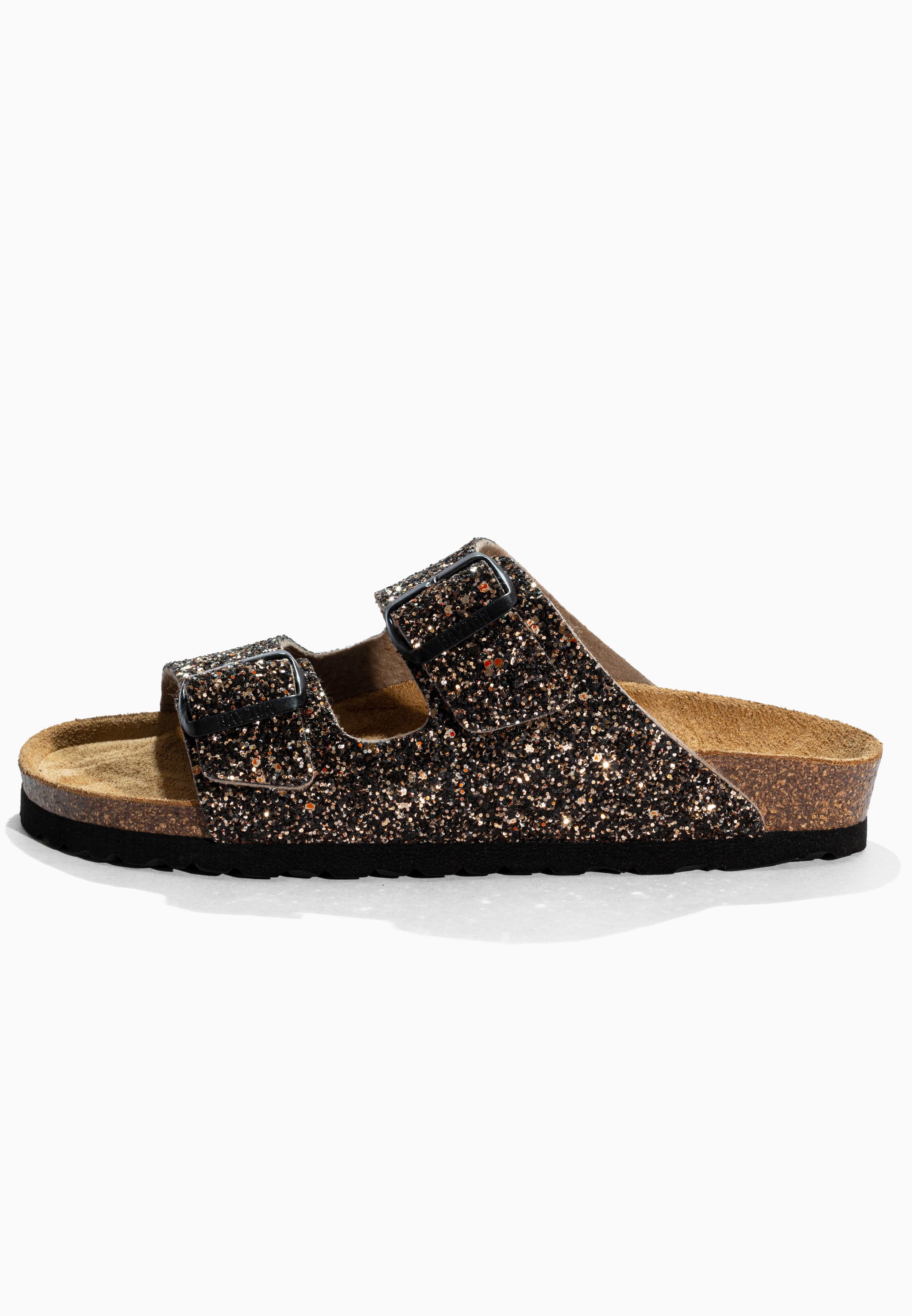 Tracy Bronze Glitter Sandals