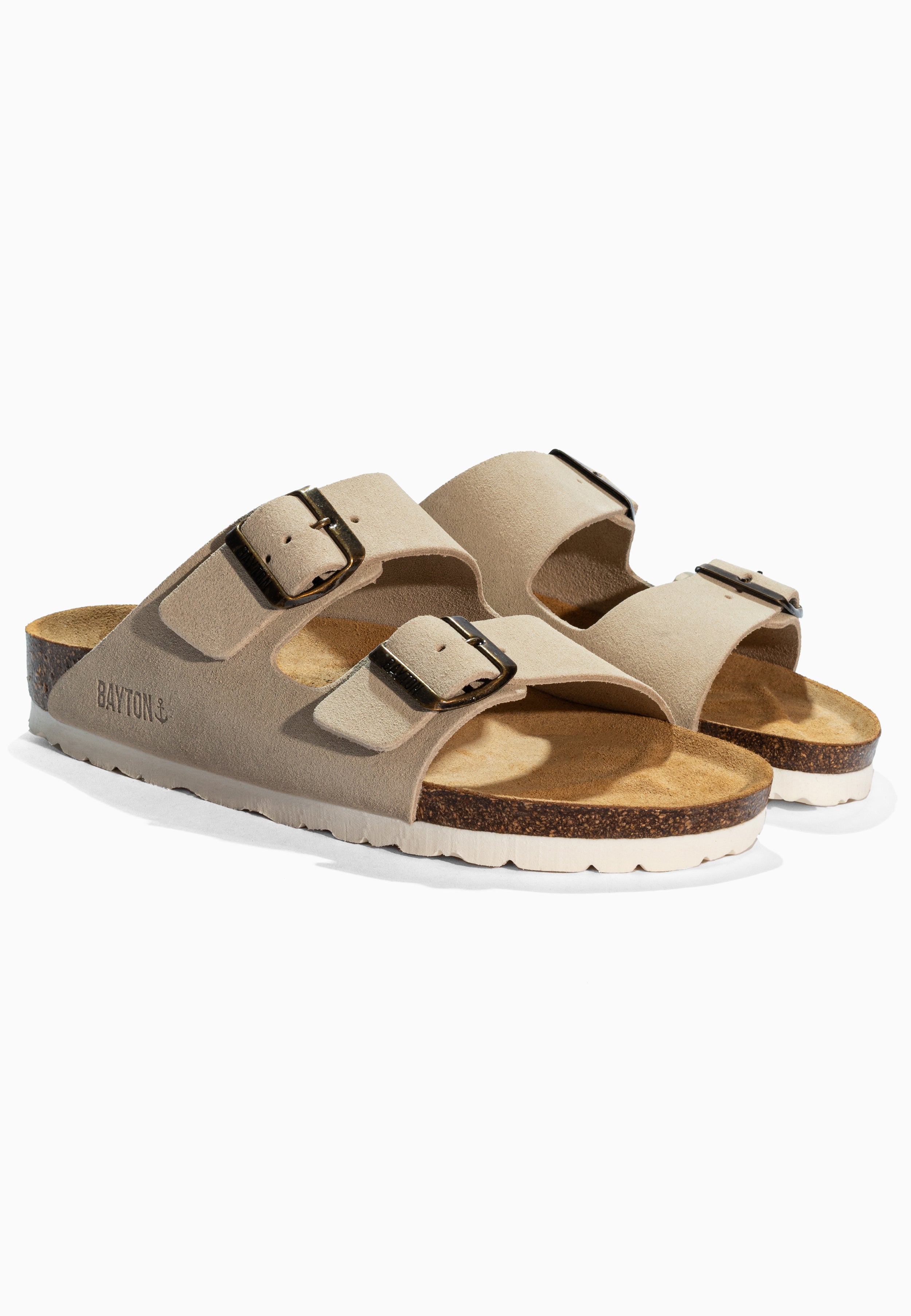 Tracy Beige Suede Leather Sandals