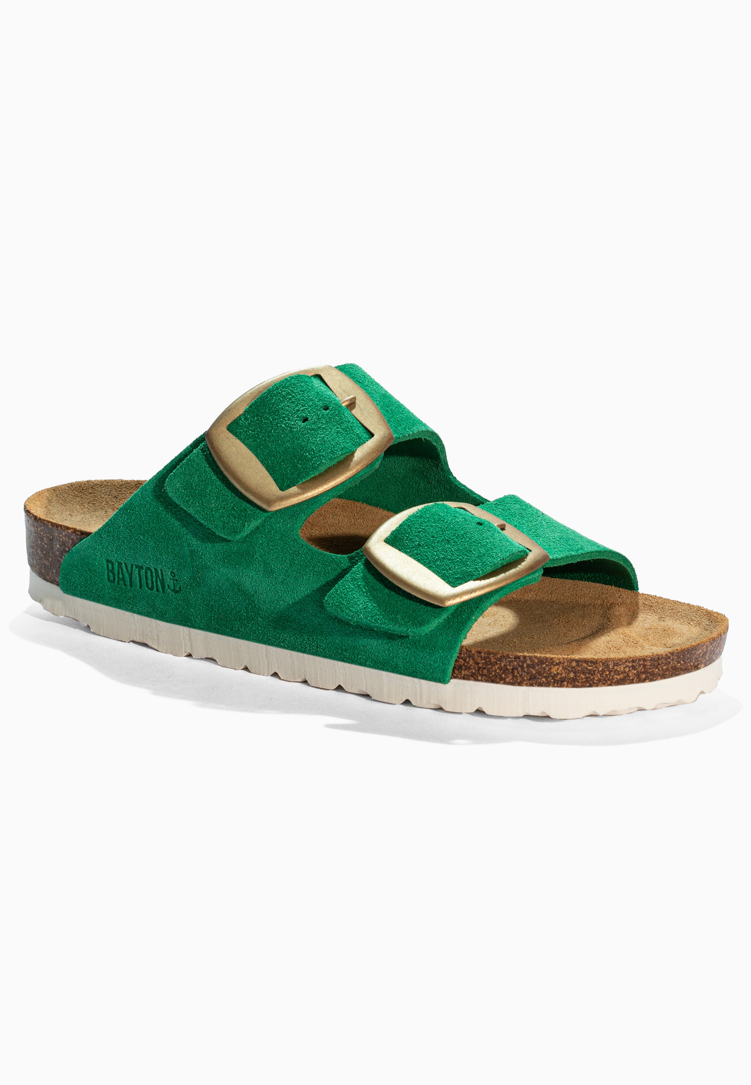 Alicante Green Suede Leather Sandals