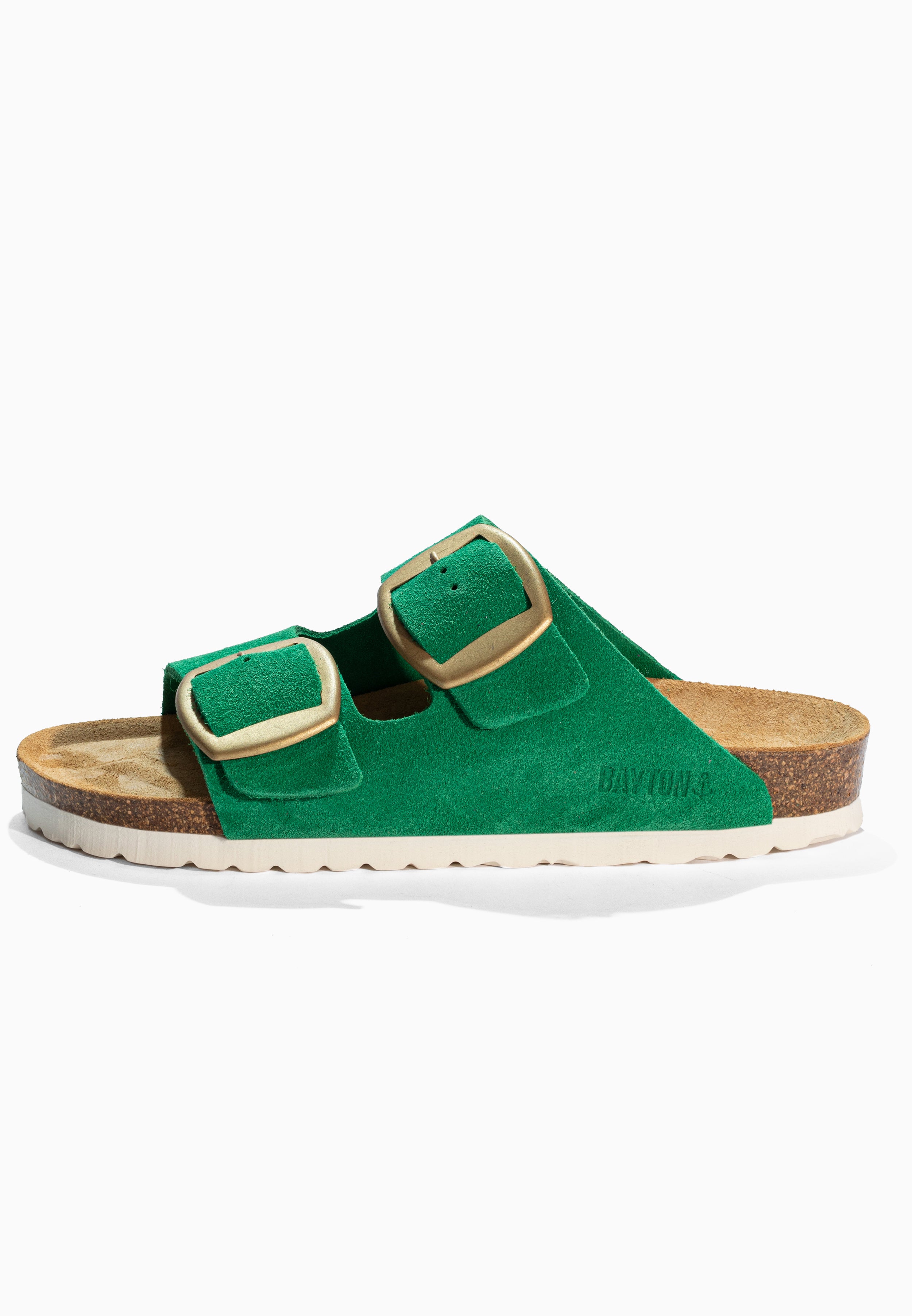 Alicante Green Suede Leather Sandals