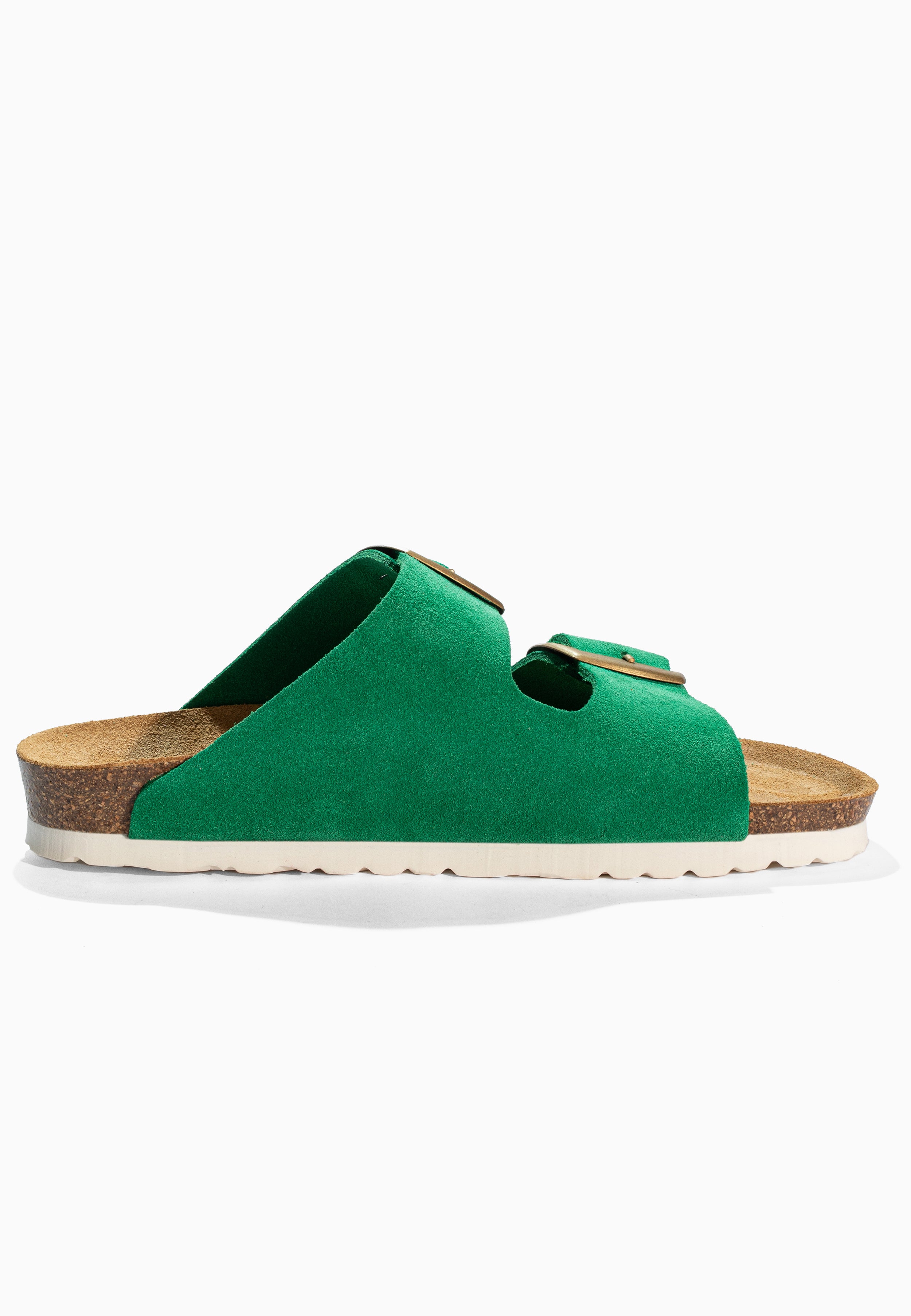 Alicante Green Suede Leather Sandals