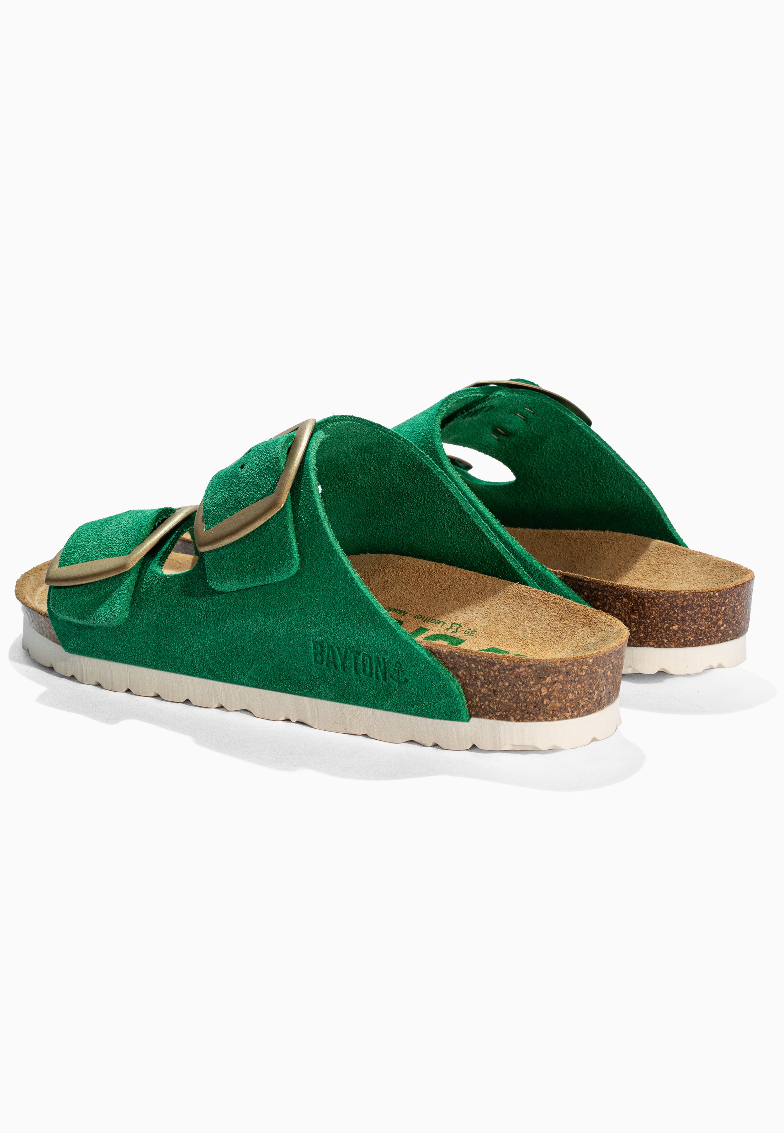 Alicante Green Suede Leather Sandals