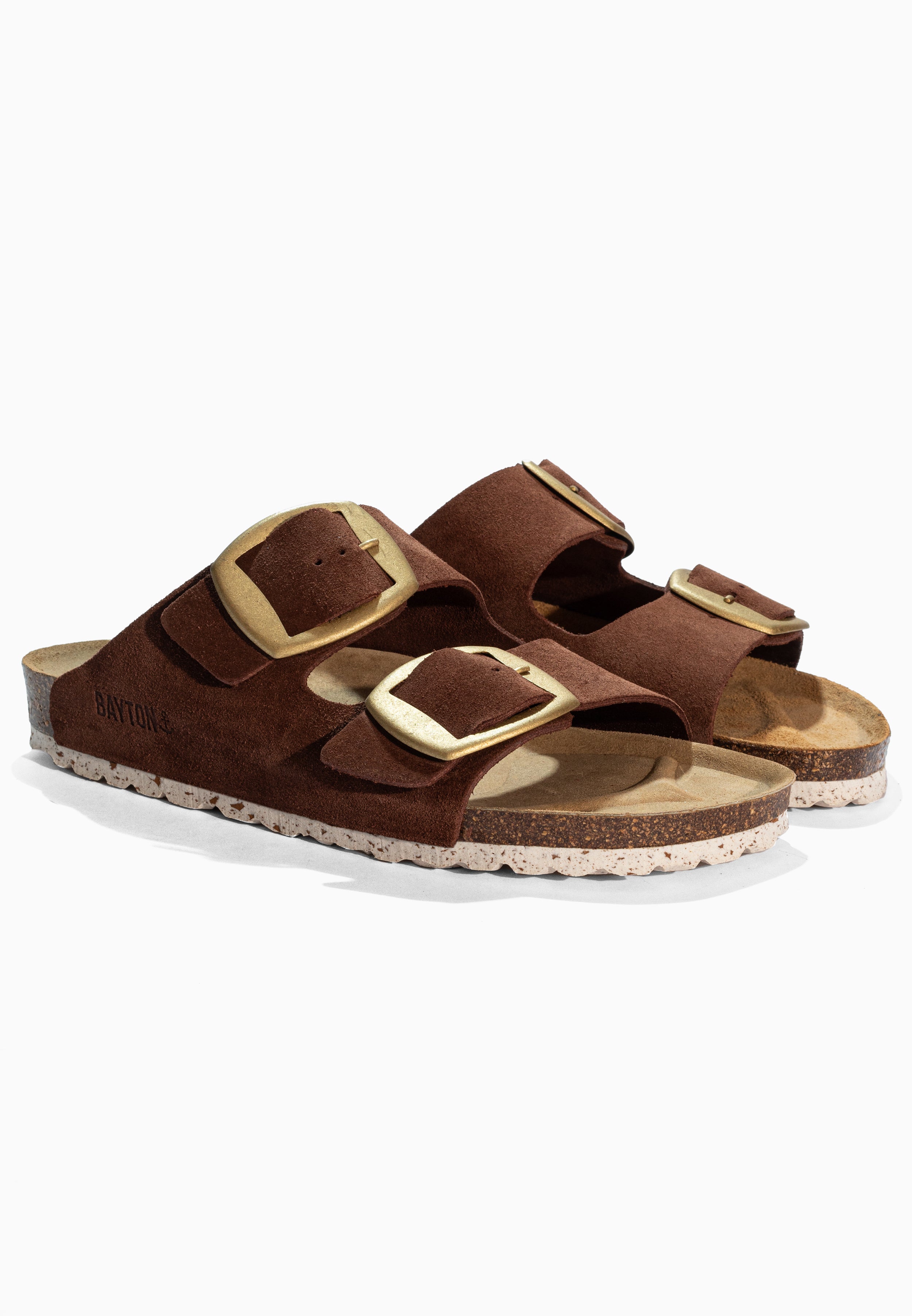 Alicante Brown Suede Leather Sandals