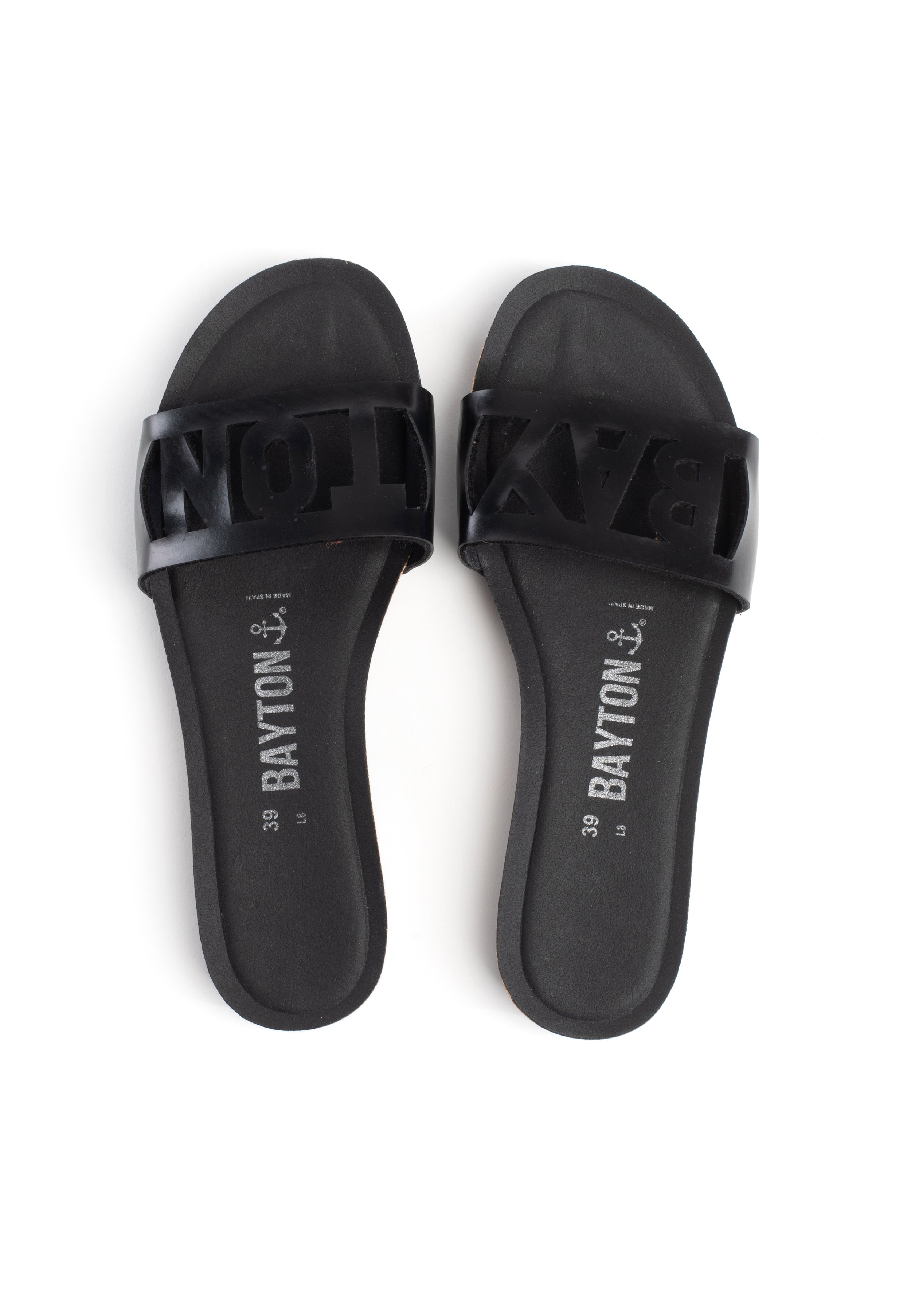 Black Symbol Sandals