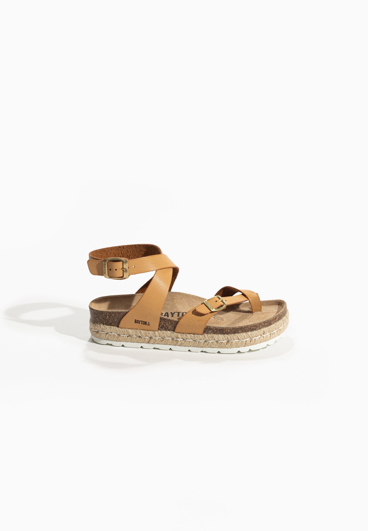 Den Camel Platform Sandals