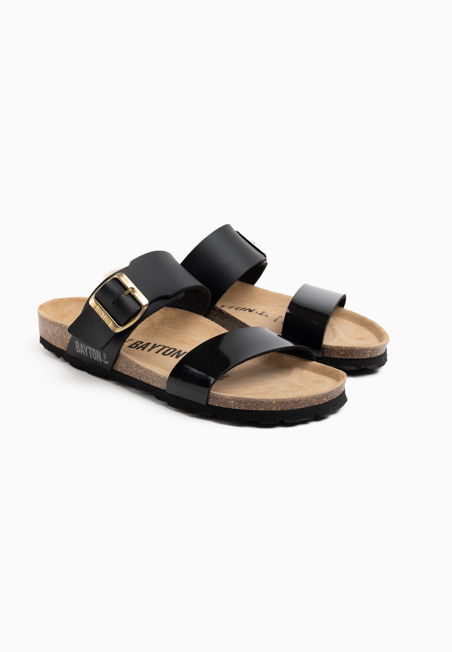 Black Valence 2 Strap Sandals