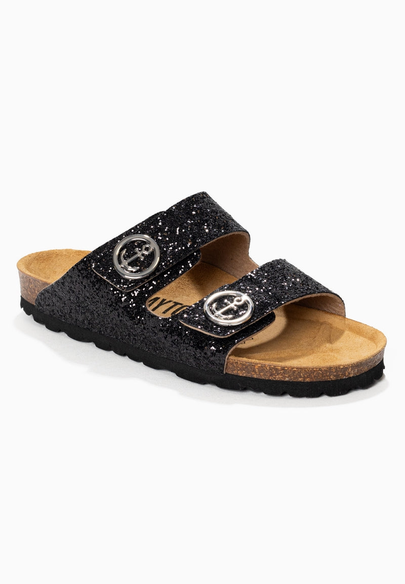 Black Anatol 2 Straps Glitter Sandals