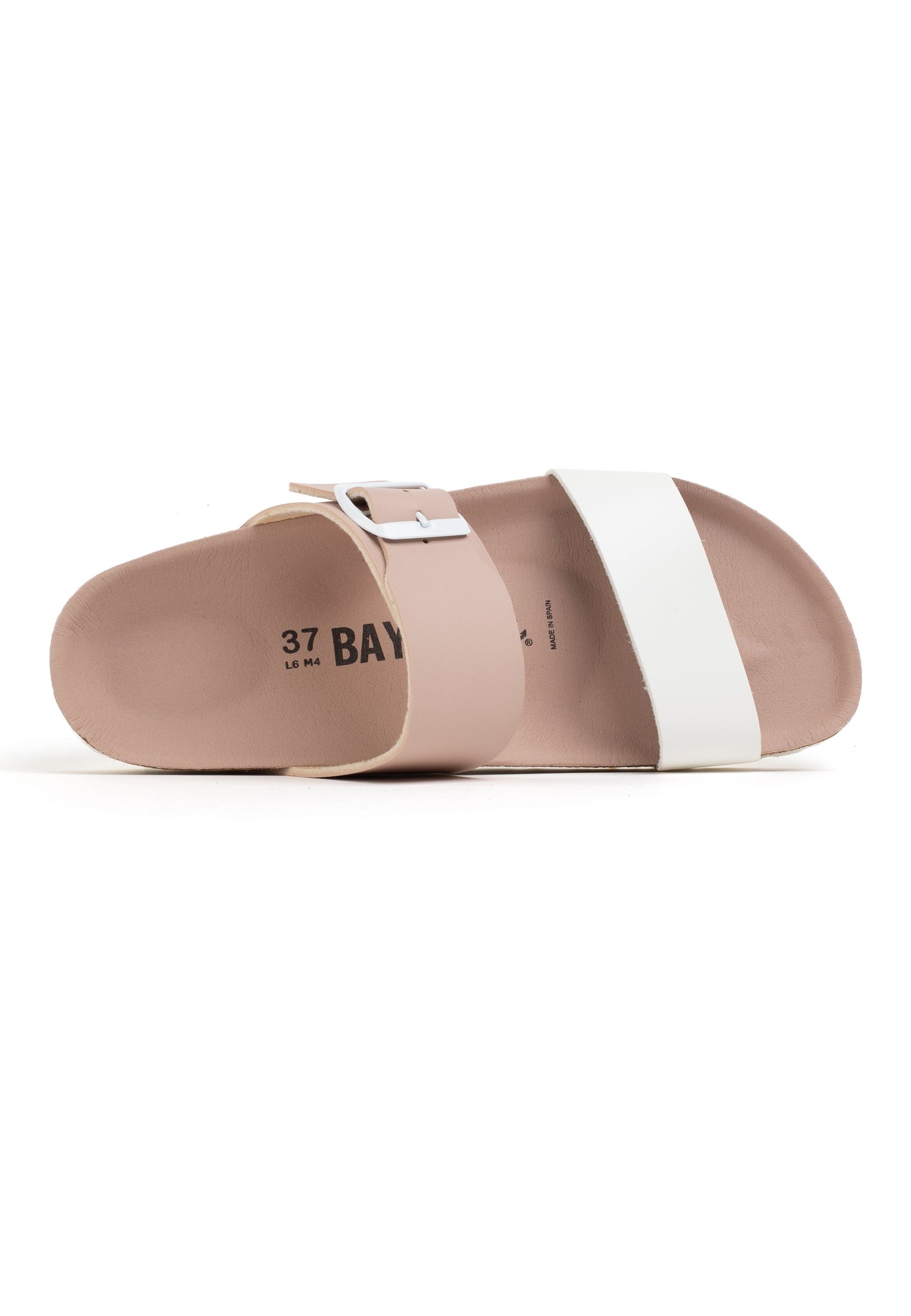 2 Straps Valencia Sandals Light Pink and White