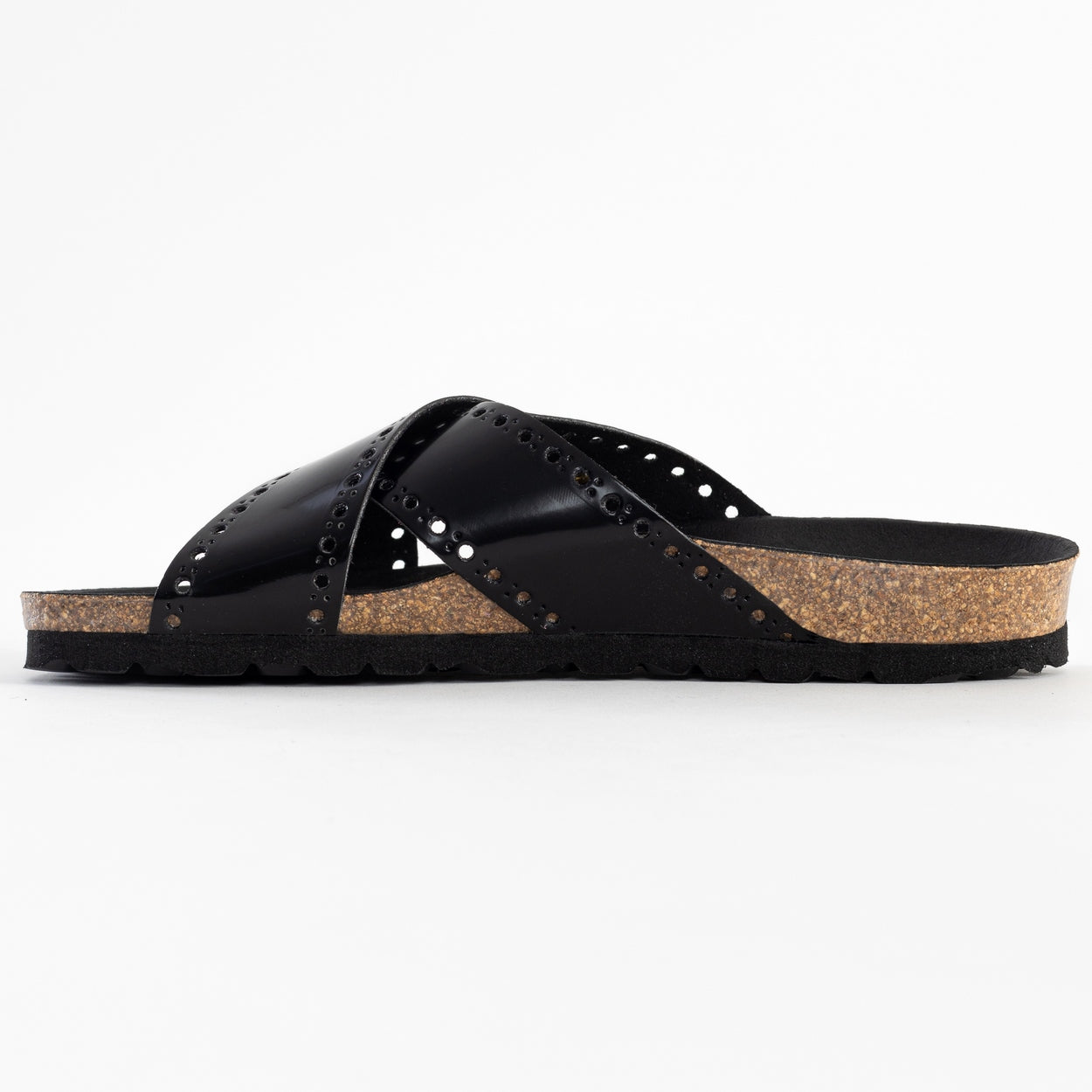 Elche Black 2 Strap Sandals