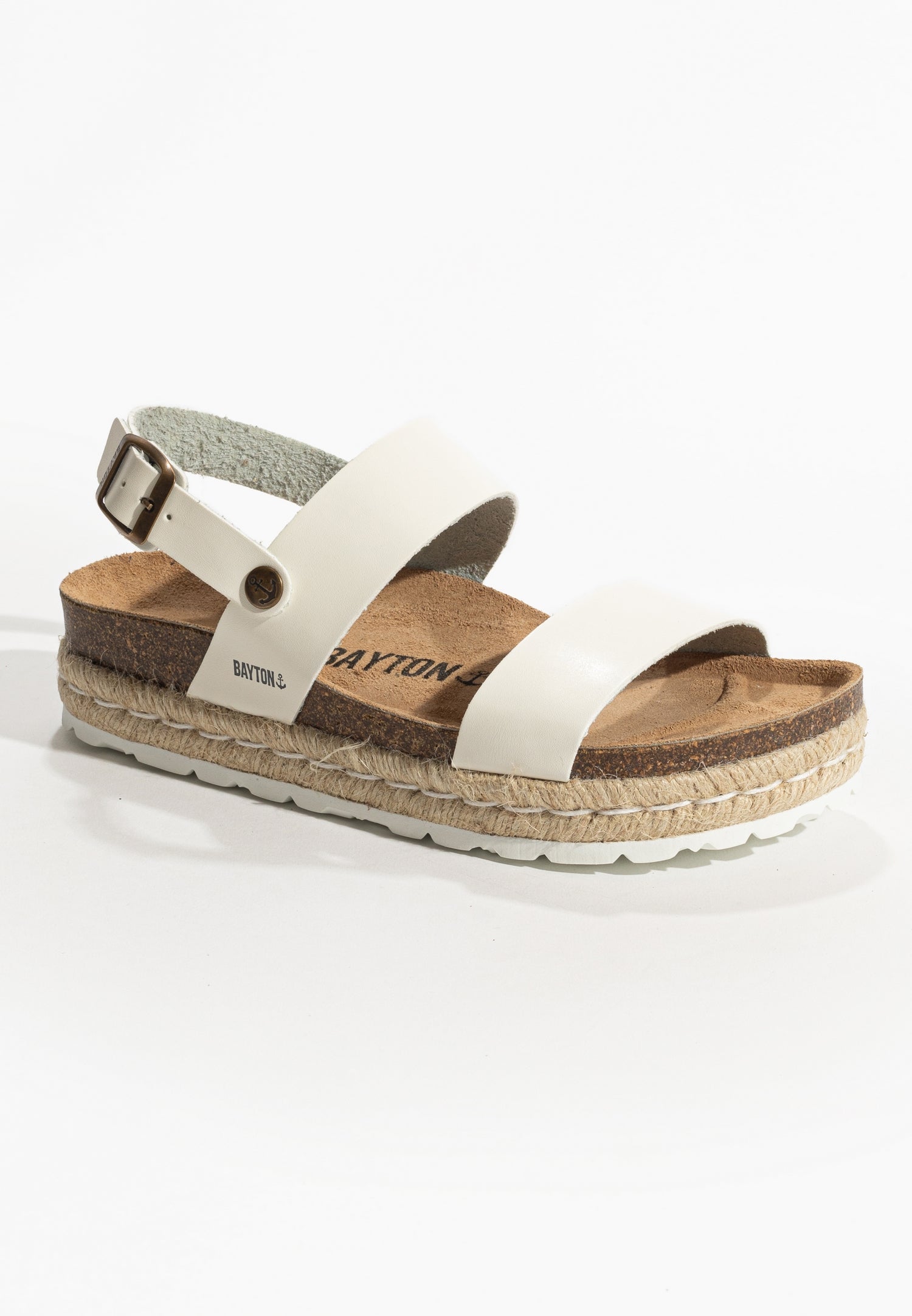 Kenji White Platform Sandals 100% Leather