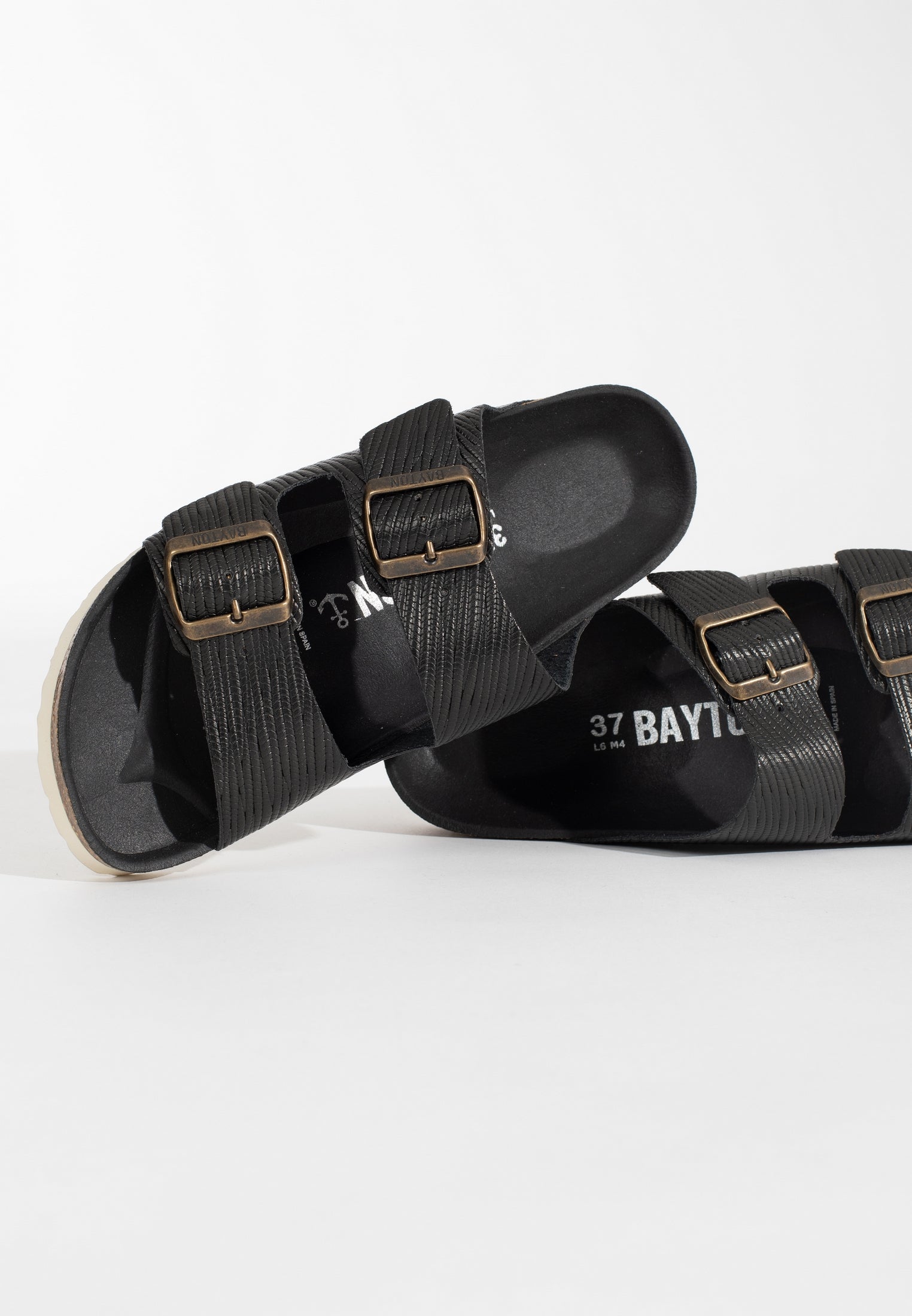 Atlas Black 2 Strap Sandals