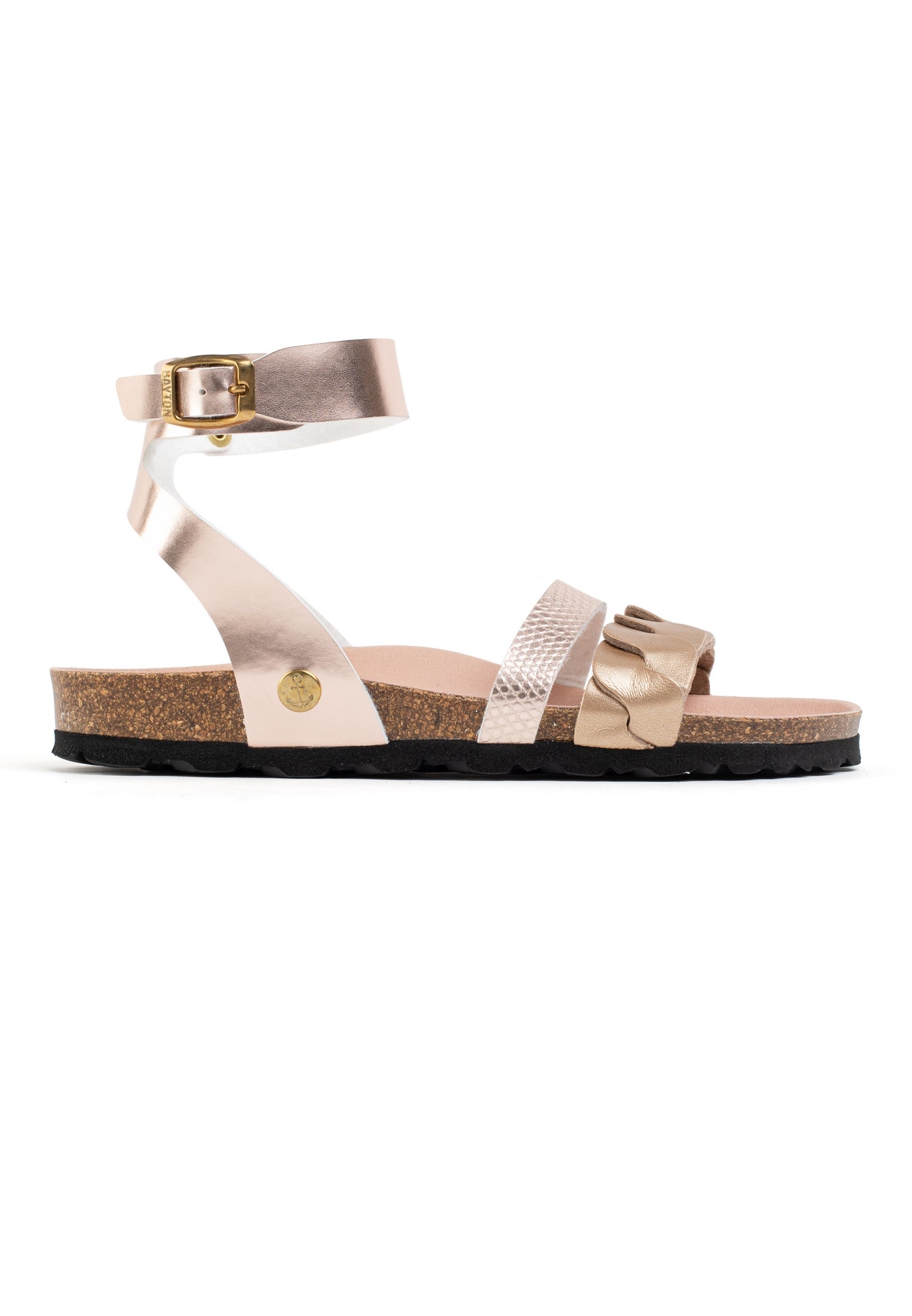 Capucine Rose Gold Multi-Strap Sandals