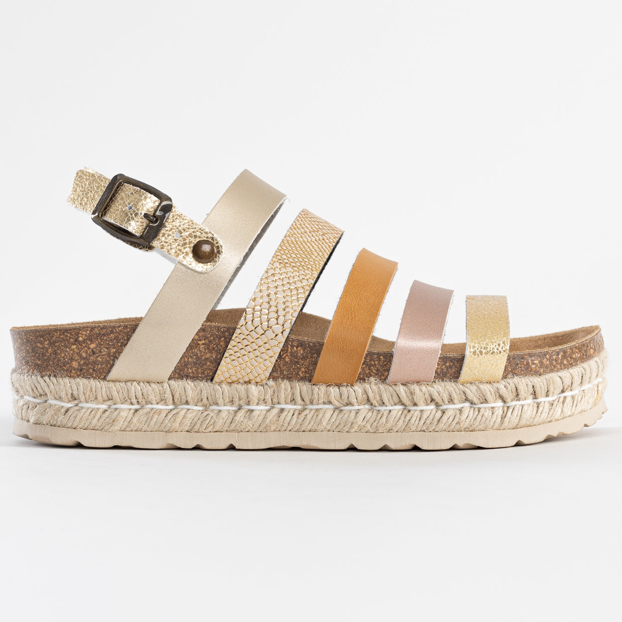 Umbria Multi-Strap Multicolor Platform Sandals