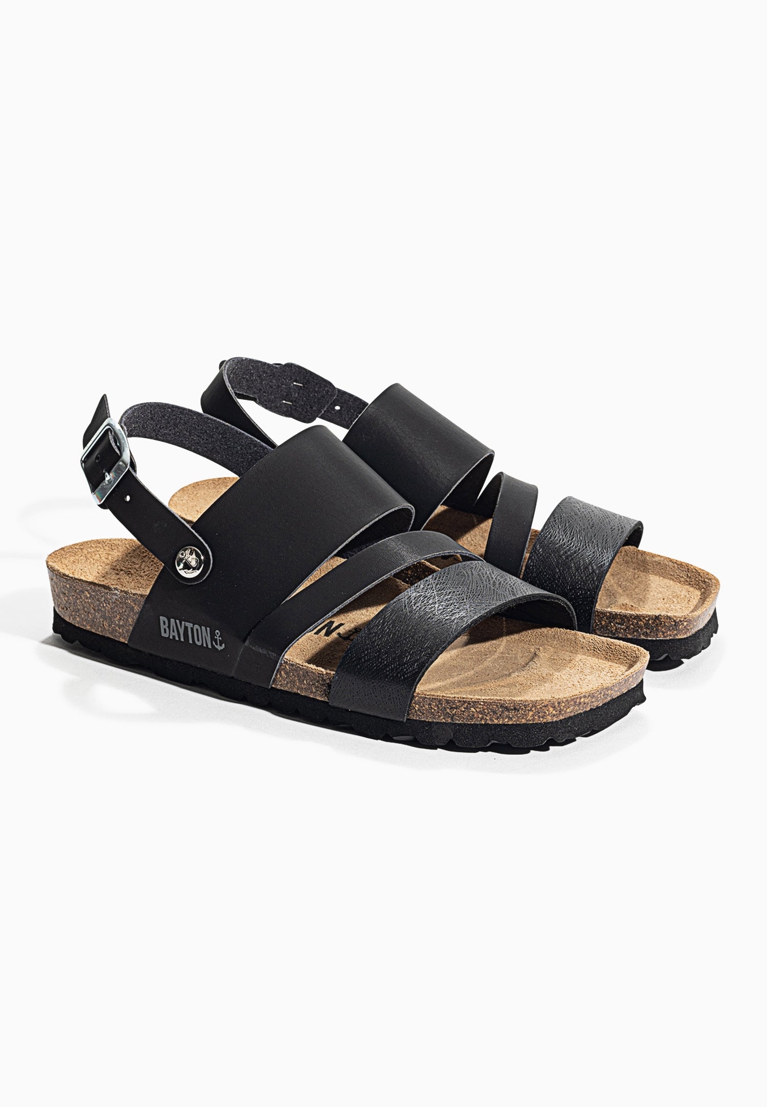 Vitoria Black Multi-Strap Sandals