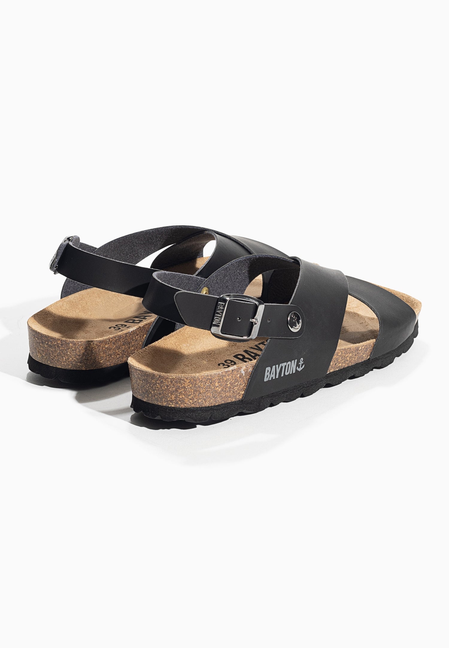 Black Tweed Multi-Strap Sandals