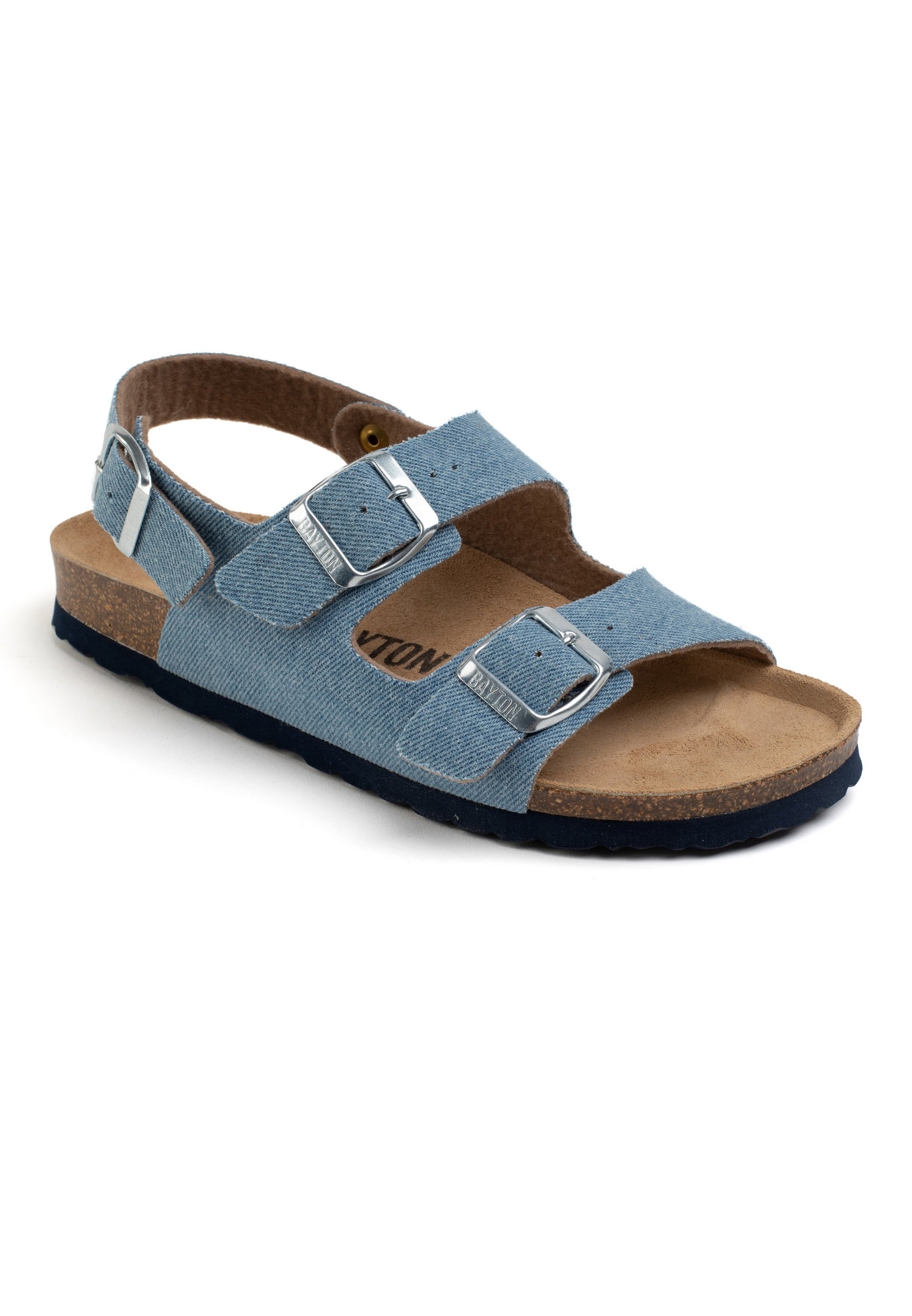 Sandalias vaqueras azul claro con múltiples tiras Achille