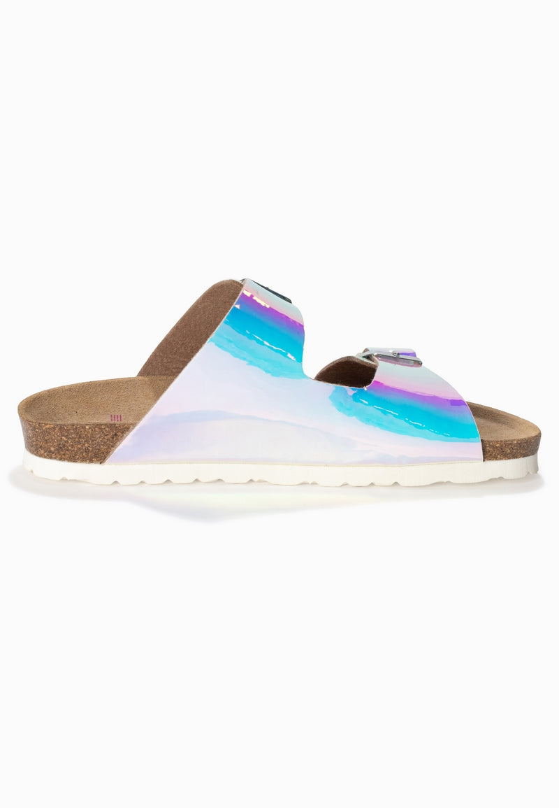 Ilithyie Holographic 2 Strap Sandals