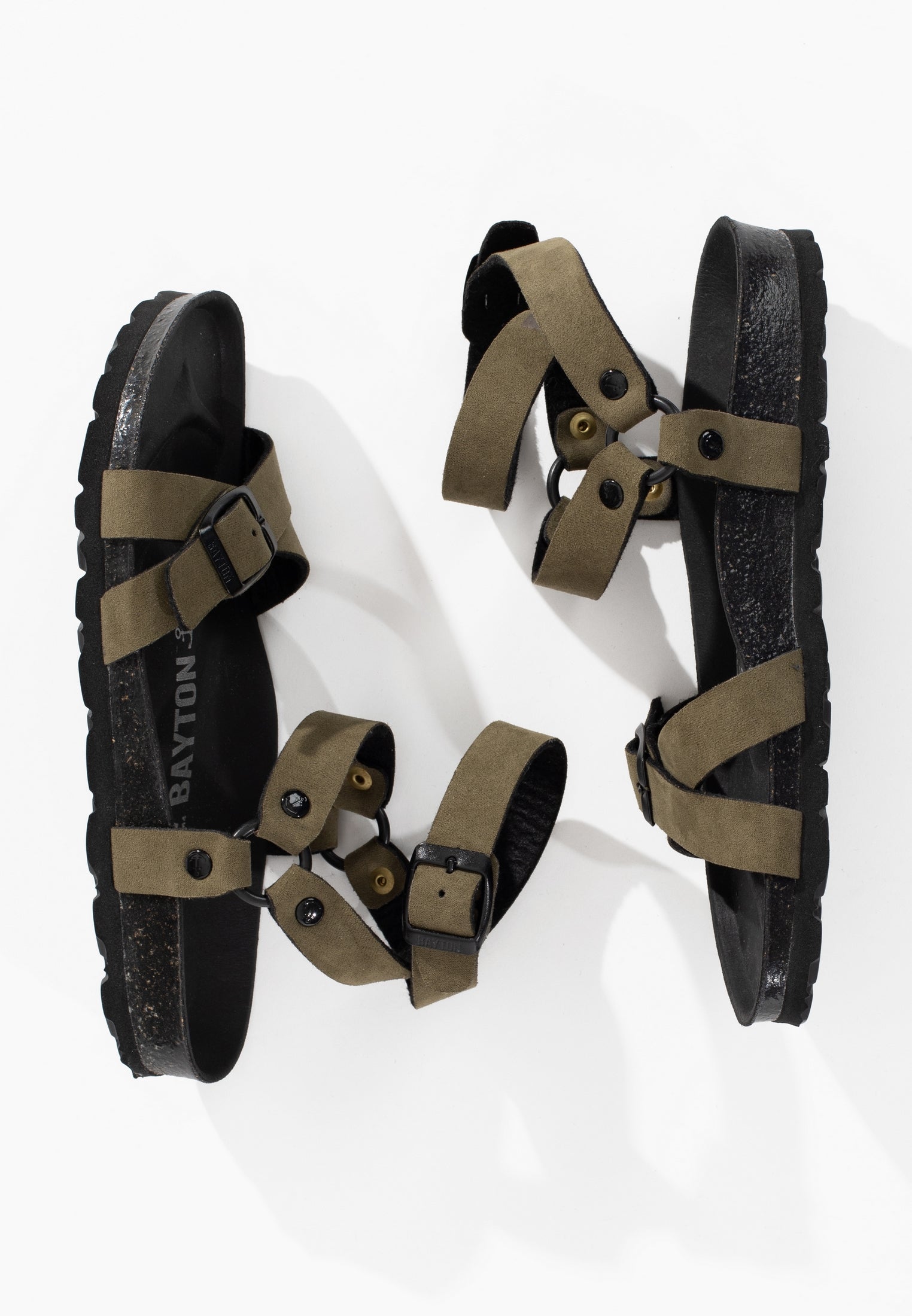 Khaki Multi-Strap Galaxy Sandals