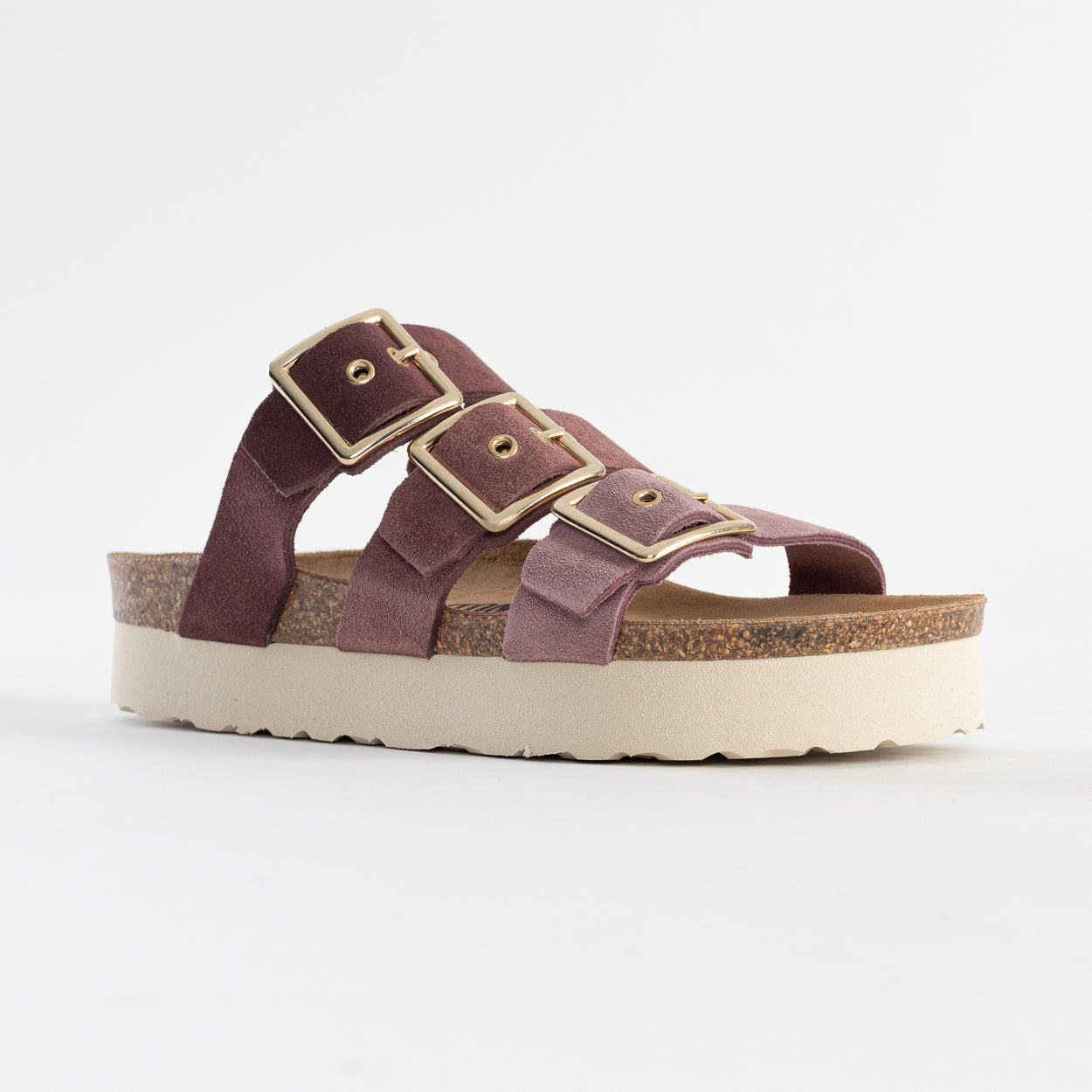 Castelo Multicolor Suede Leather Platform Sandals