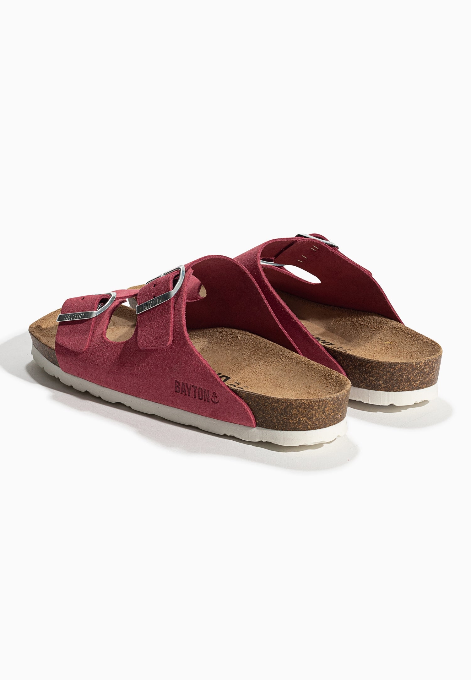 Atlas Rose Suede Leather 2 Strap Sandals