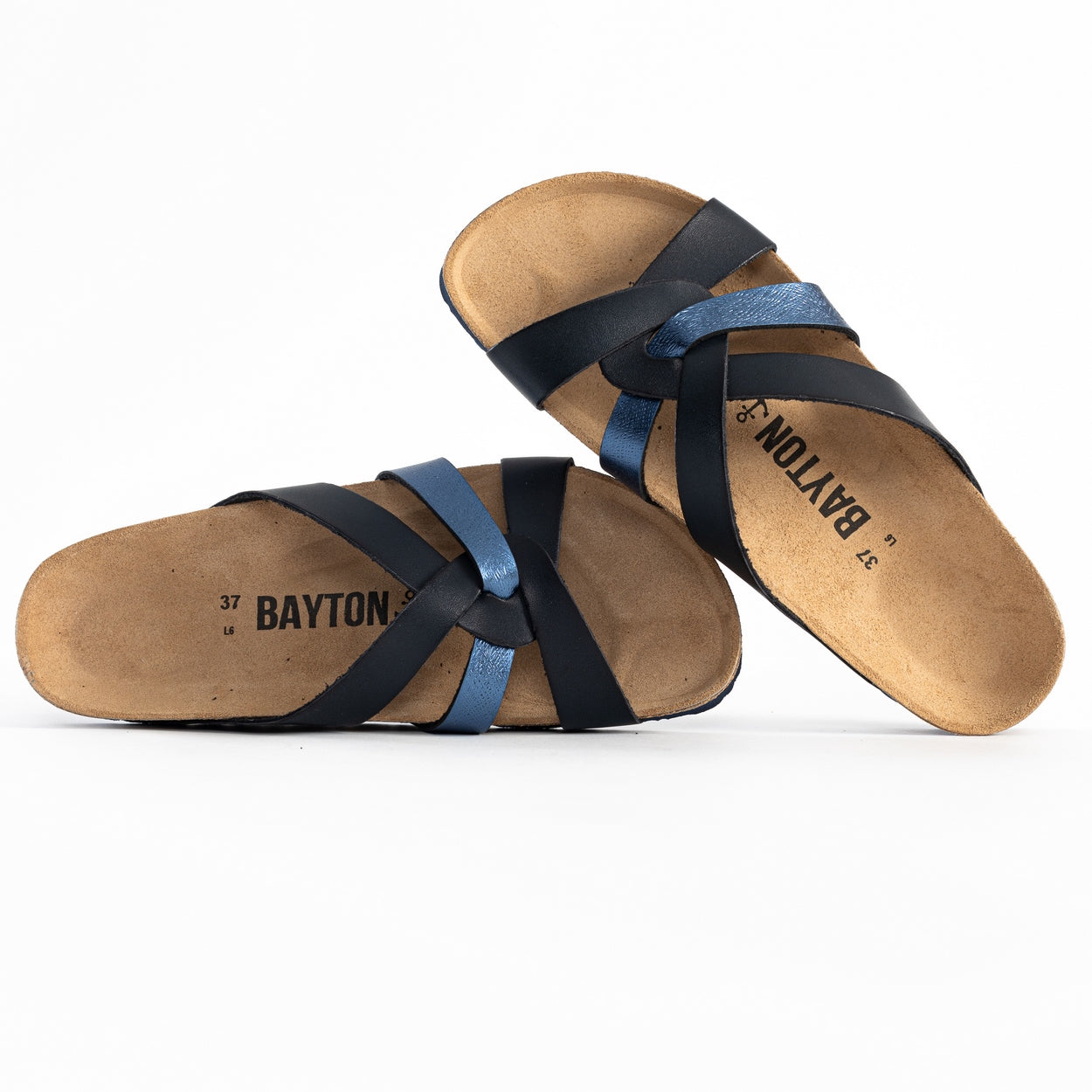 Santander Navy Blue Multi-Strap Sandals