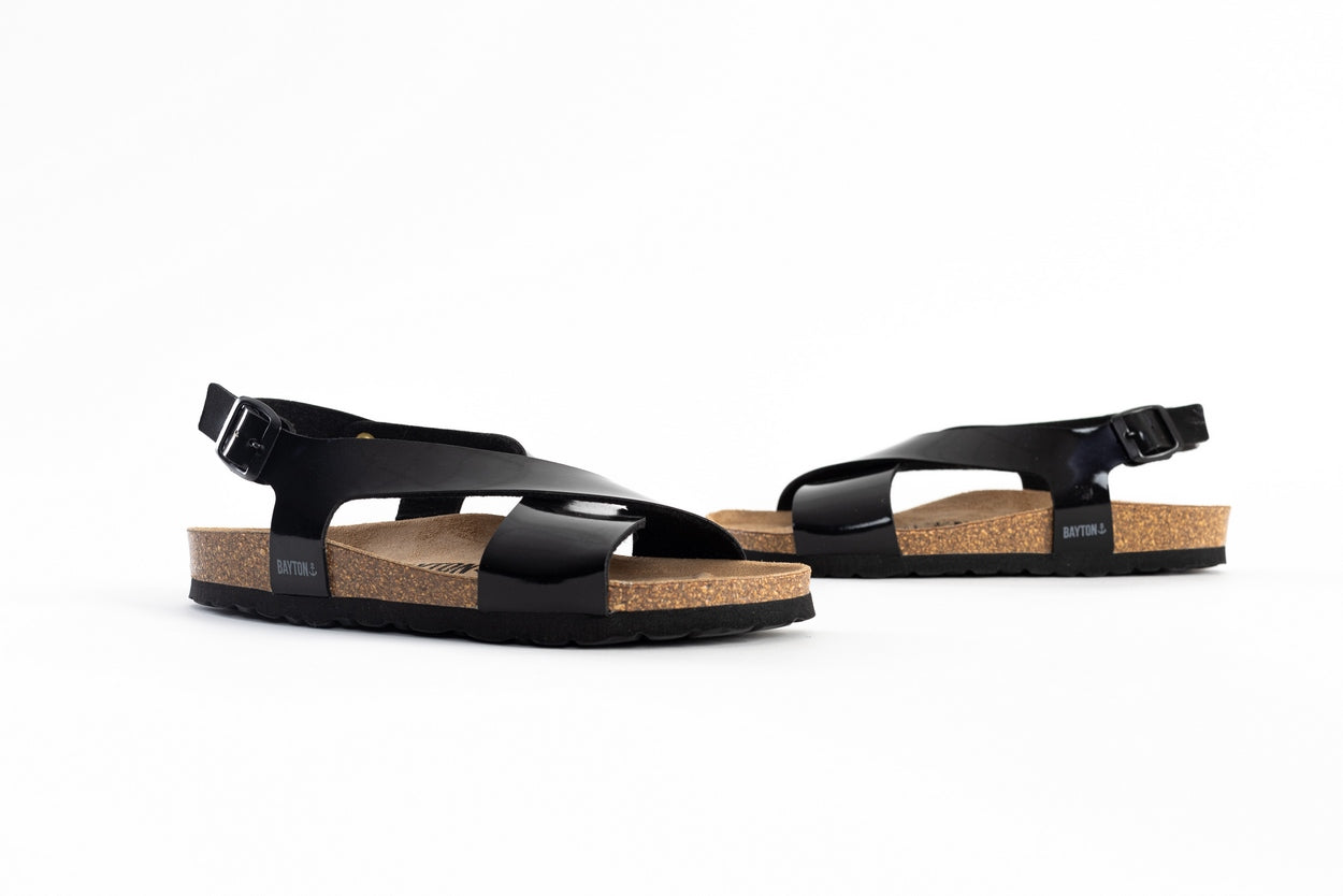 Rioja Black Multi-Strap Sandals