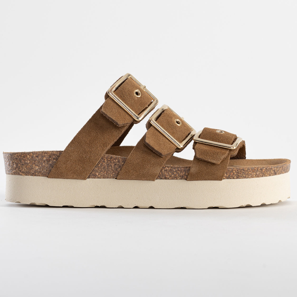 Sandales Castelo Camel à Plateforme en cuir Suédé