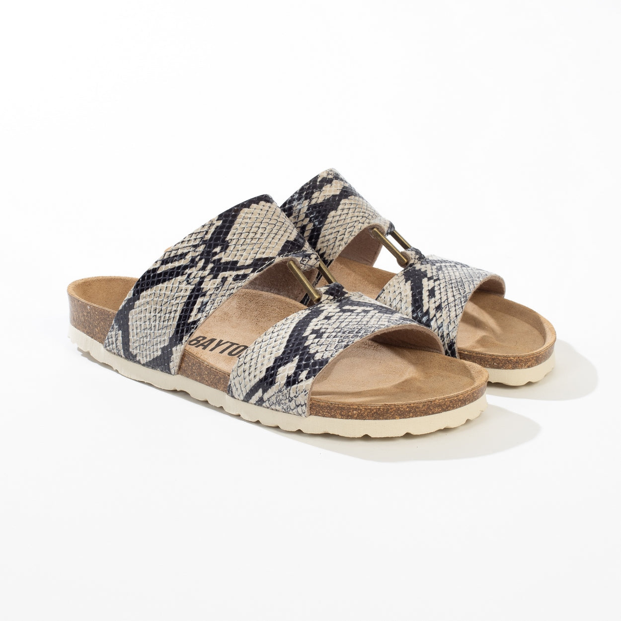 Navia Off-White 2-Strap Sandals