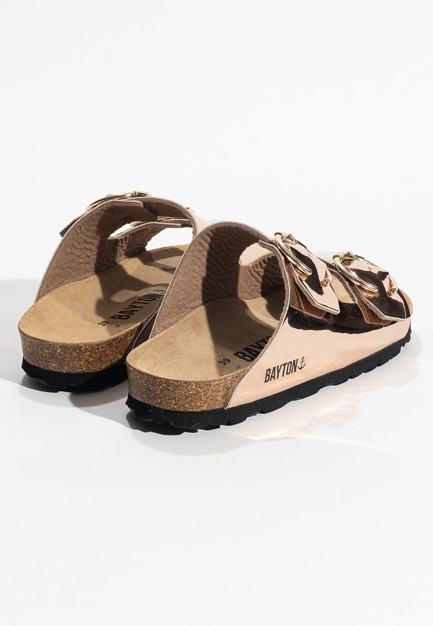 2 Straps Atlas Sandals Rose gold